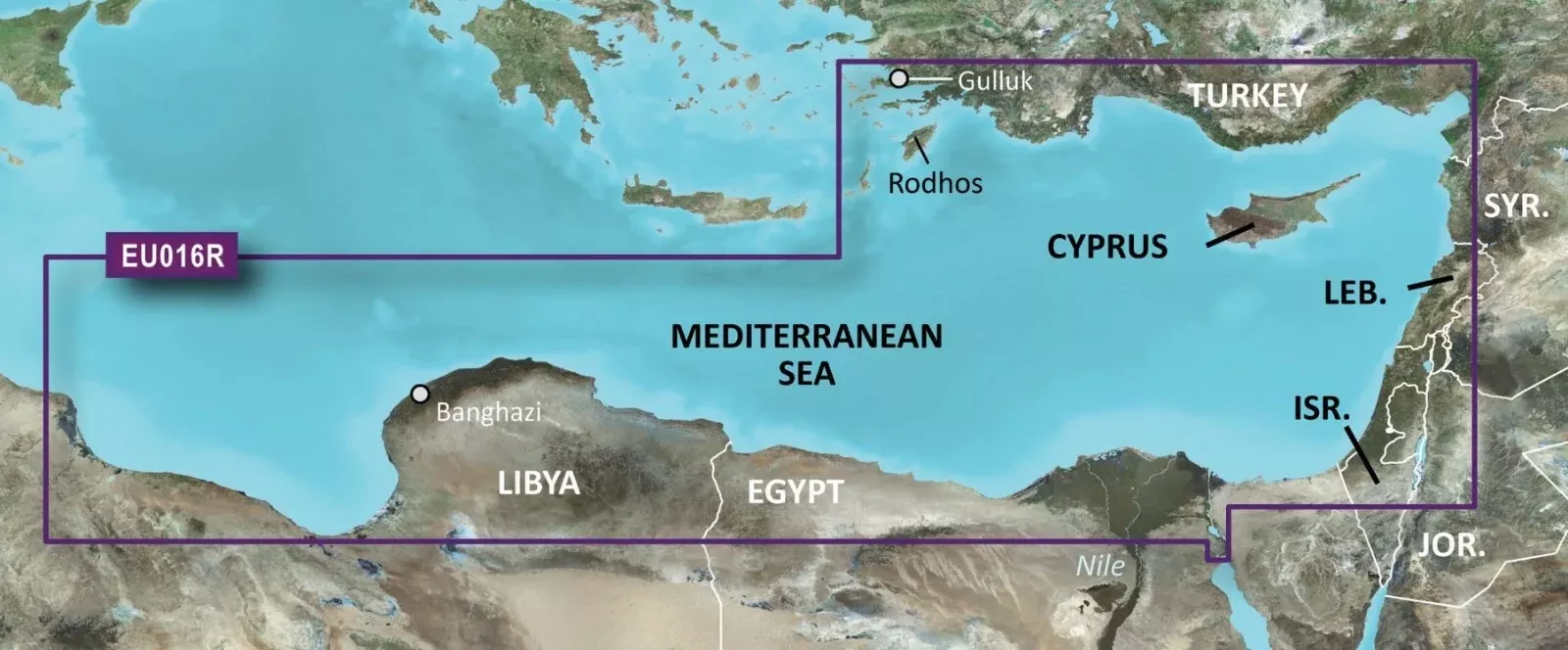 Garmin BlueChart G2 EU016R Mediterranean Southeast SD card Charts f/ GPSMAP