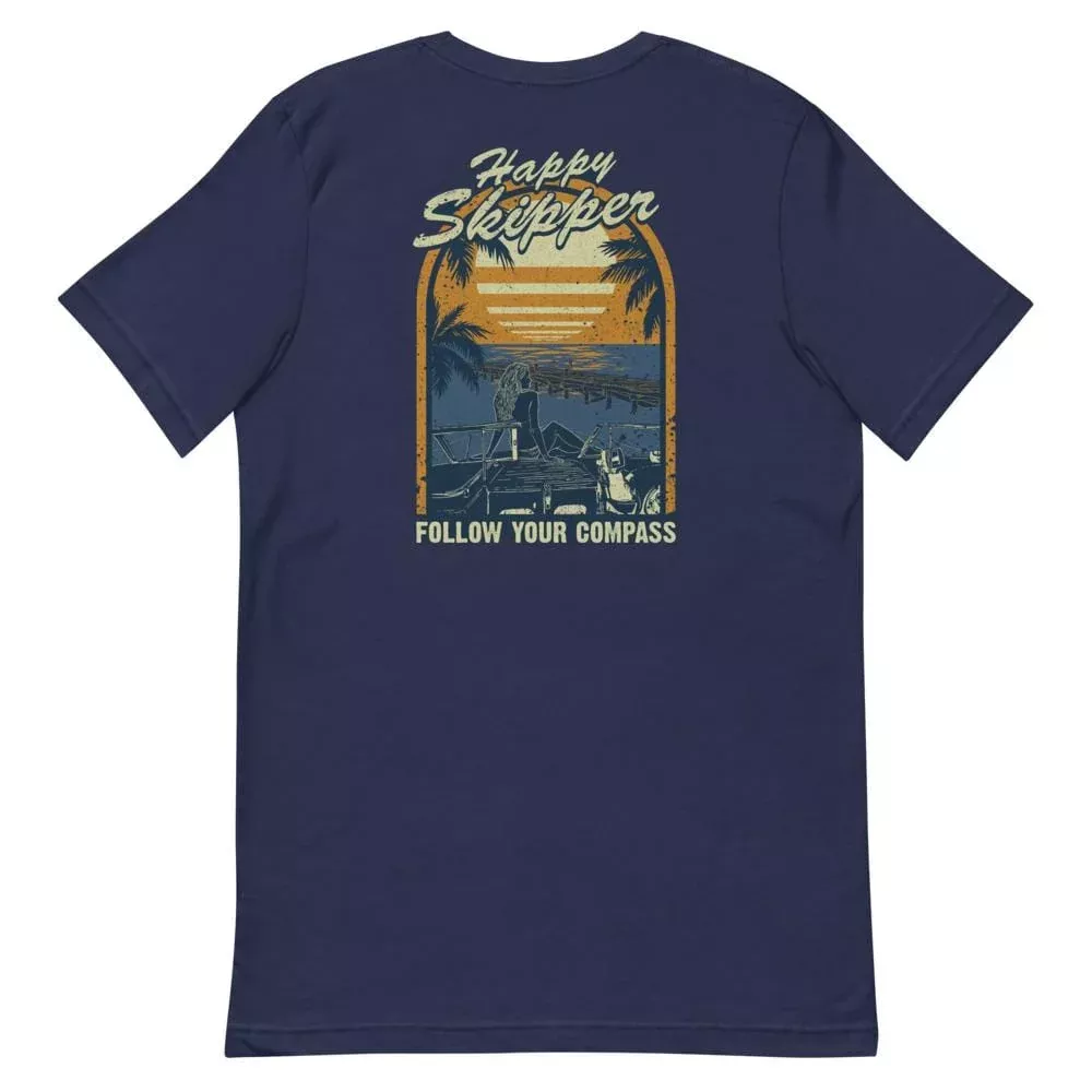 Happy Skipper™ Dockview Design Short-Sleeve Unisex T-Shirt