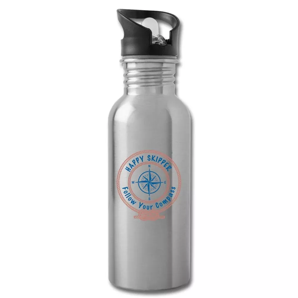Happy Skipper Follow Your Compass™ Red Rope Water Bottle
