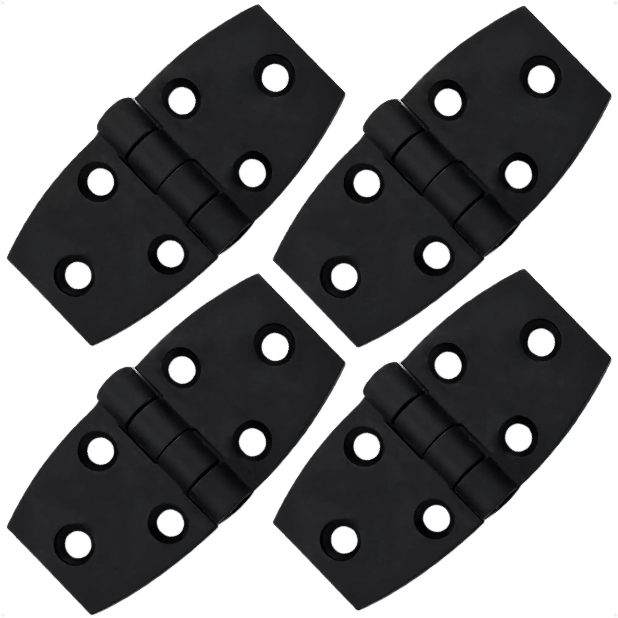 Hatch & Door Hinges 2-7/8" x 1-3/8", Black Nylon, 4-Pack