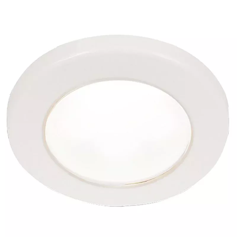 Hella Marine EuroLED 75 3" Round Screw Mount Down Light - White LED - White Plastic Rim - 24V [958110111]