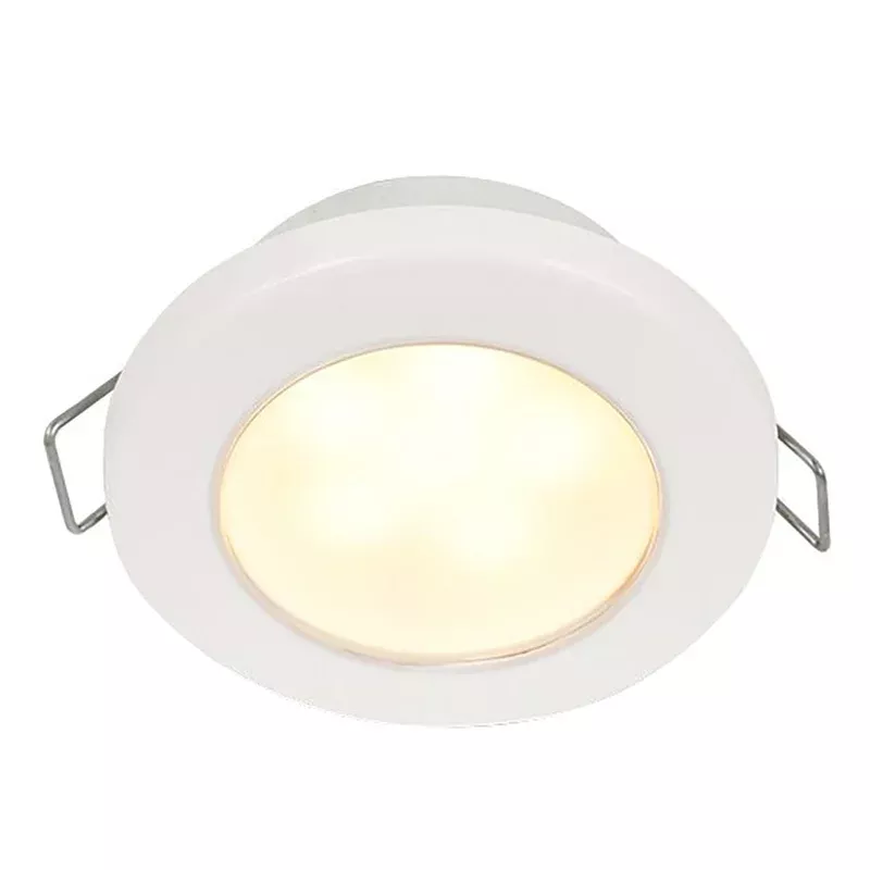 Hella Marine EuroLED 75 3" Round Spring Mount Down Light - Warm White LED - White Plastic Rim - 24V [958109611]