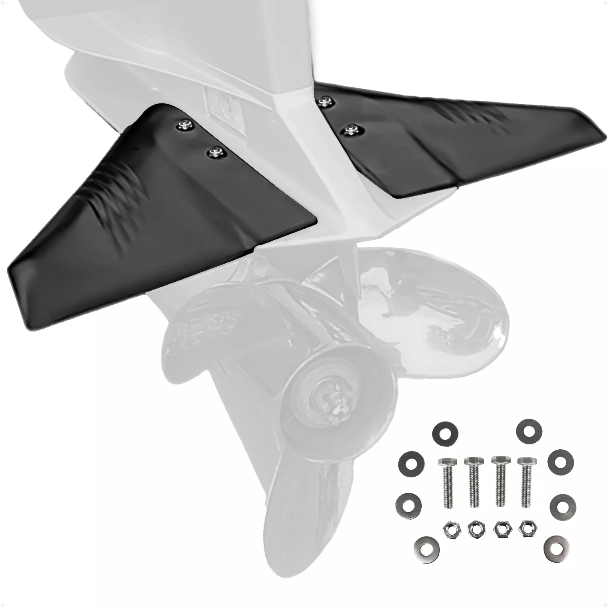 Hydrofoil for Outboard Motors Up to 200HP, Black