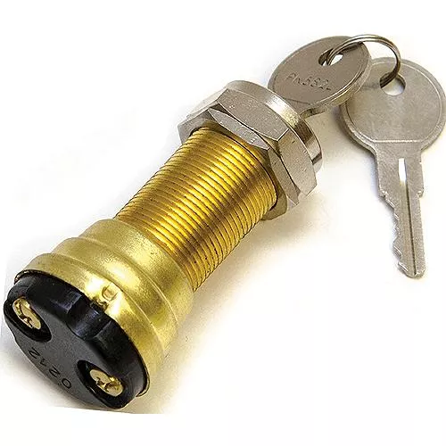 Ignition Starter Switch, 1-1/8" 2-Position OFF/IGNITION
