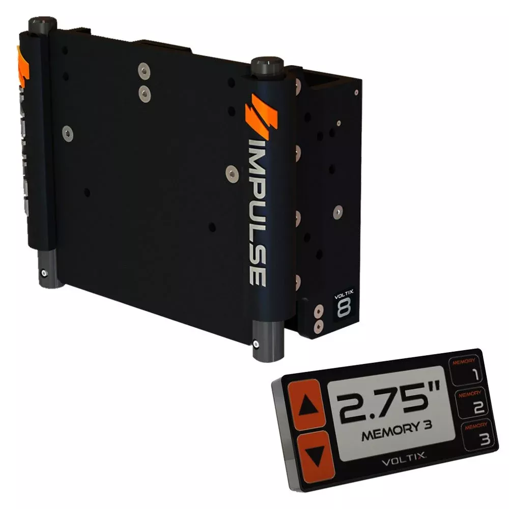 IMPULSE 8" Set Back Electric Jack Plate w/Smart Control - Black Anodized [75060-B]