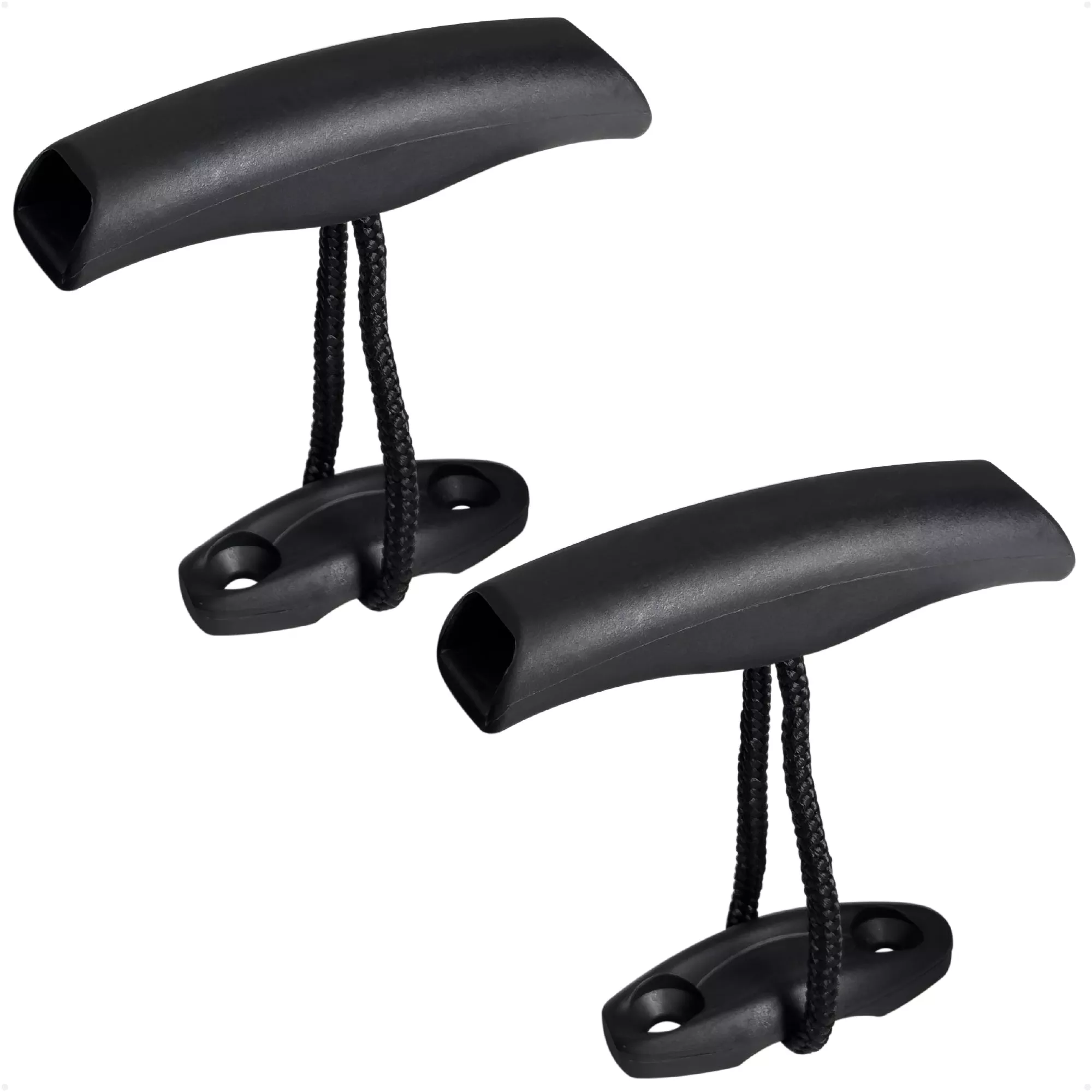 Kayak Handles with Cord & Pad Eye, Black, 2-Pack