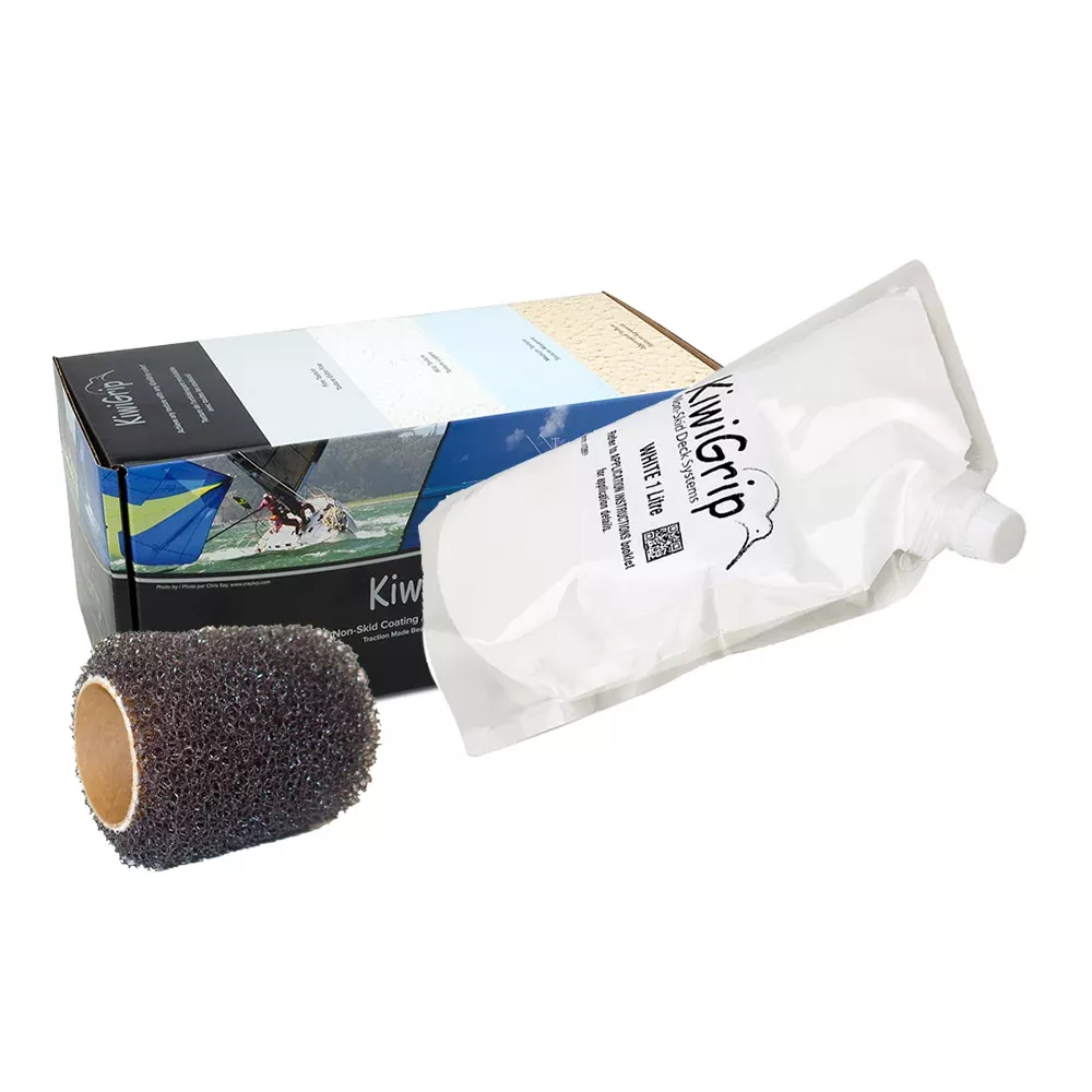 KiwiGrip 1 Liter Pouch – White w/4″ Roller [KG-1WP-R]