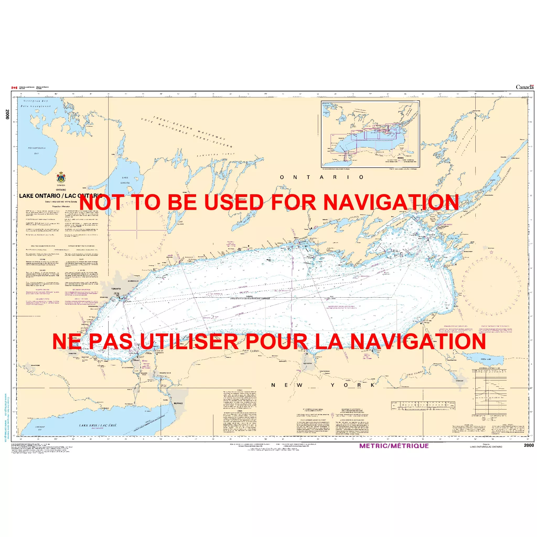 Lake Ontario Chart - 1:400,000