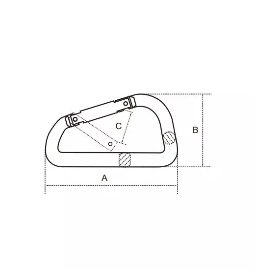 [LENGTH] SALT RESISTANT SNAP HOOK WITH FLATTENED REINFORCED BACK ROD 316 STAINLESS STEEL 2608-0101