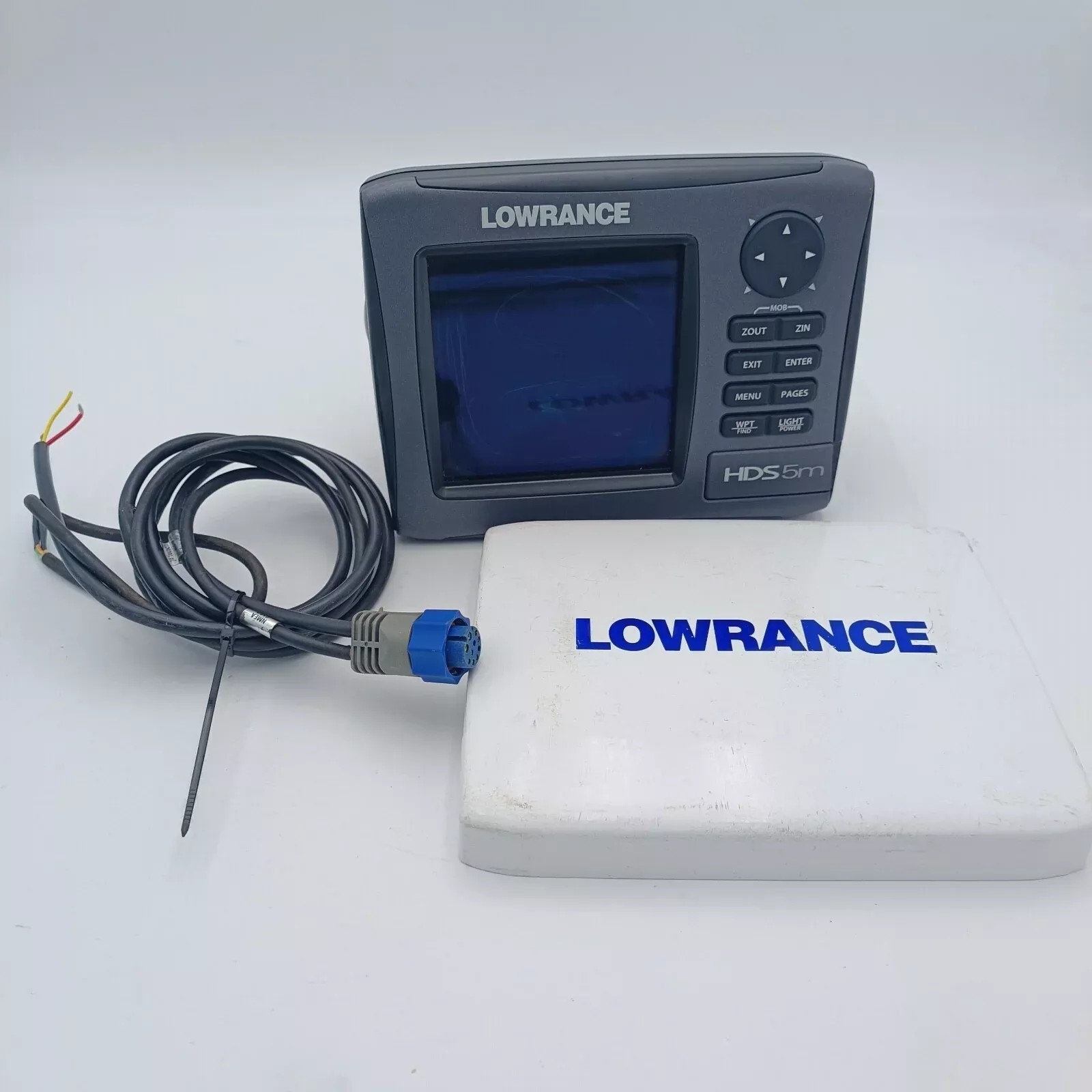 LOWRANCE HDS-5m GPS Chartplotter GPS Navigator w/ Power Cable HDS5m HDS 5m