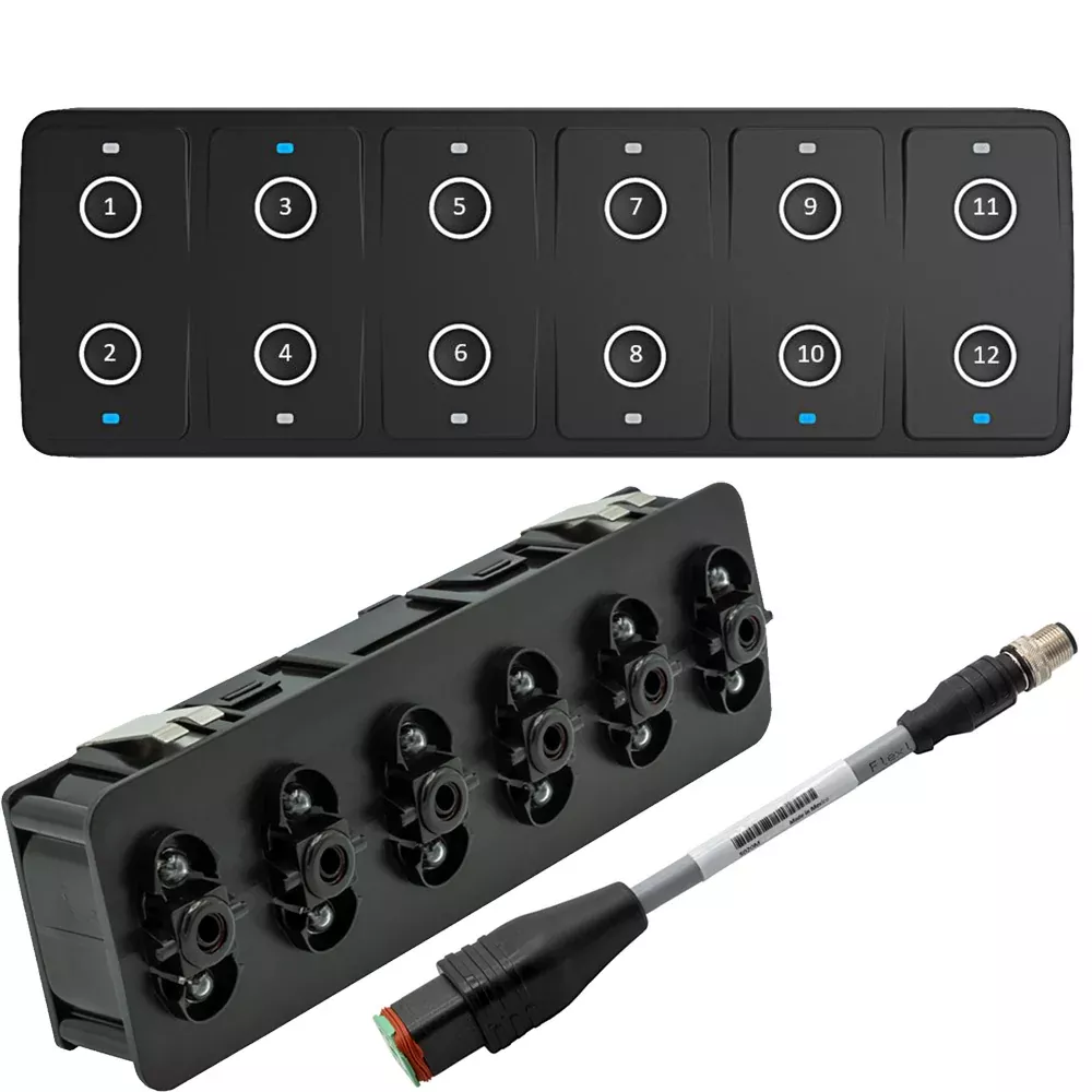 Maretron CKM12 Keypad w/CKM to NMEA 2000 Adapter Cable - 0.2M (Horizontal Orientation) [A3802-2]
