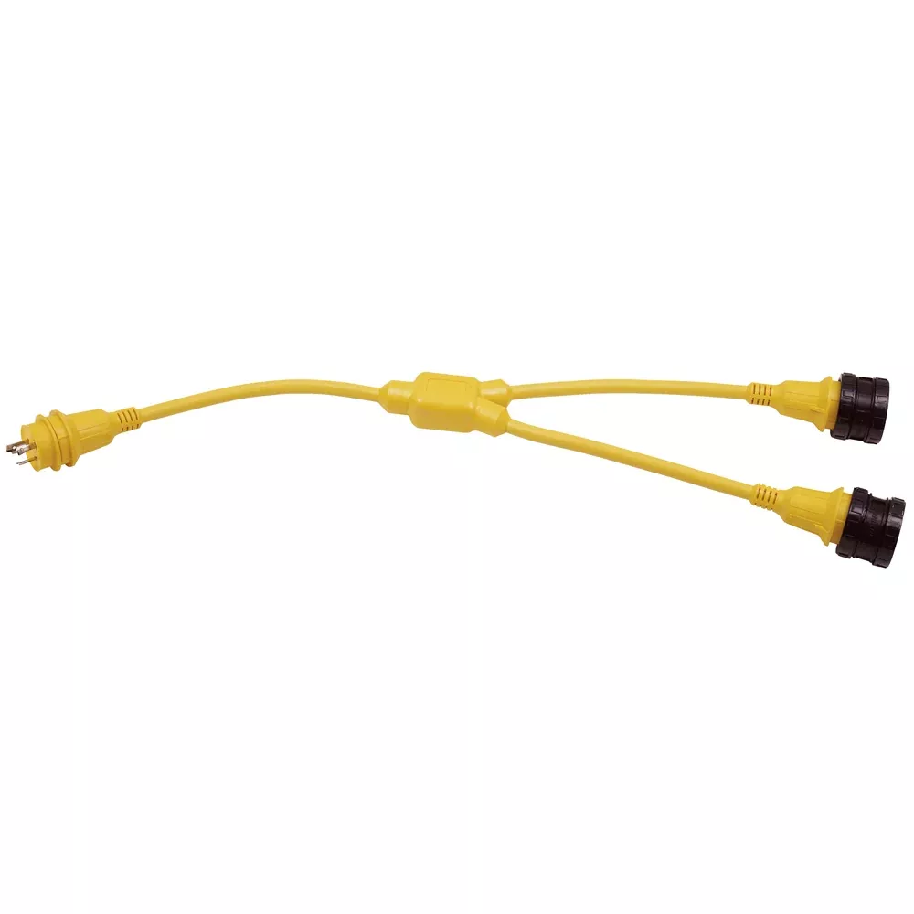 Marinco Y-Adapter, 2-30A Locking to 30A Locking [157AY]