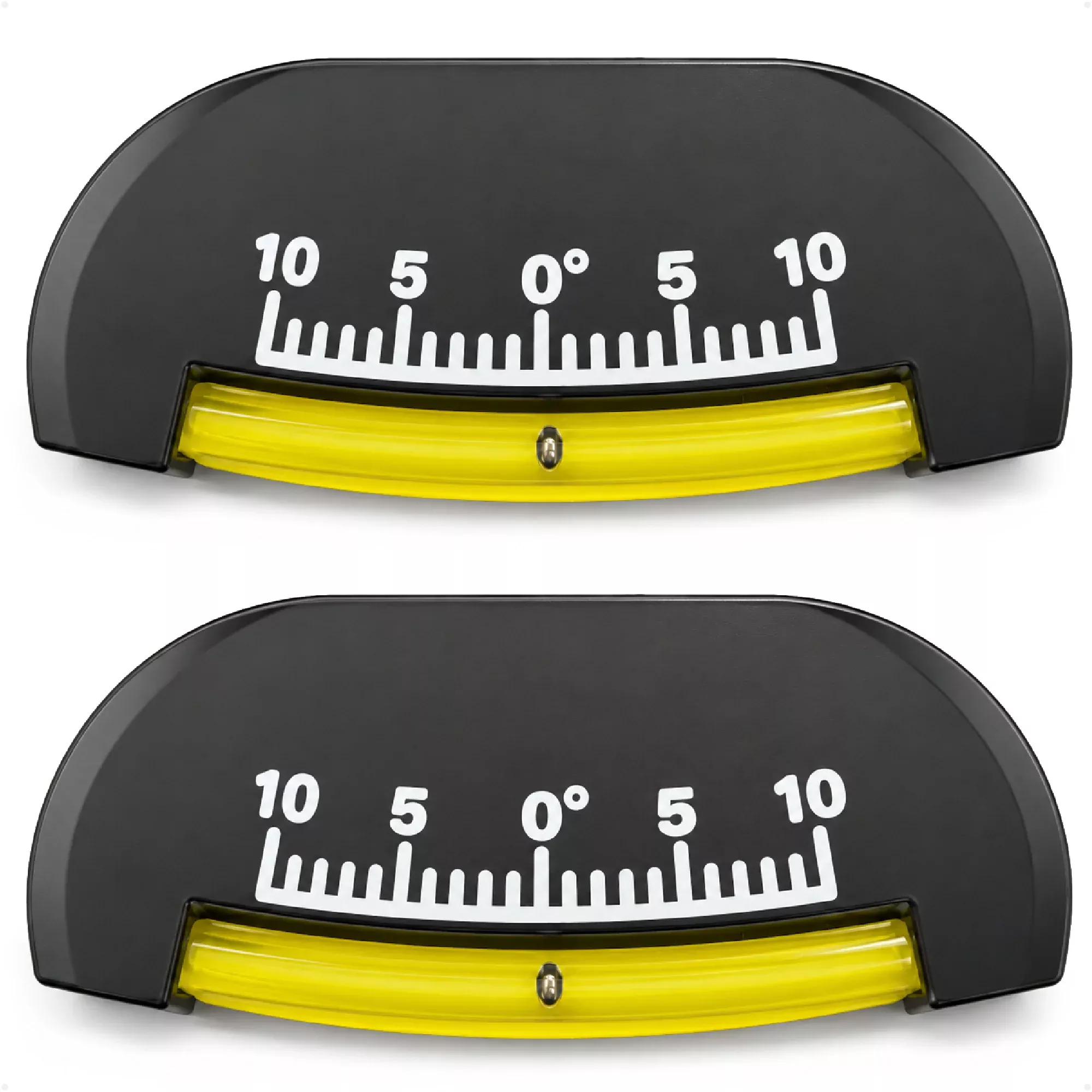 Marine Heel Angle Clinometer, -10 to 10 Degrees, ABS, 2-Pack