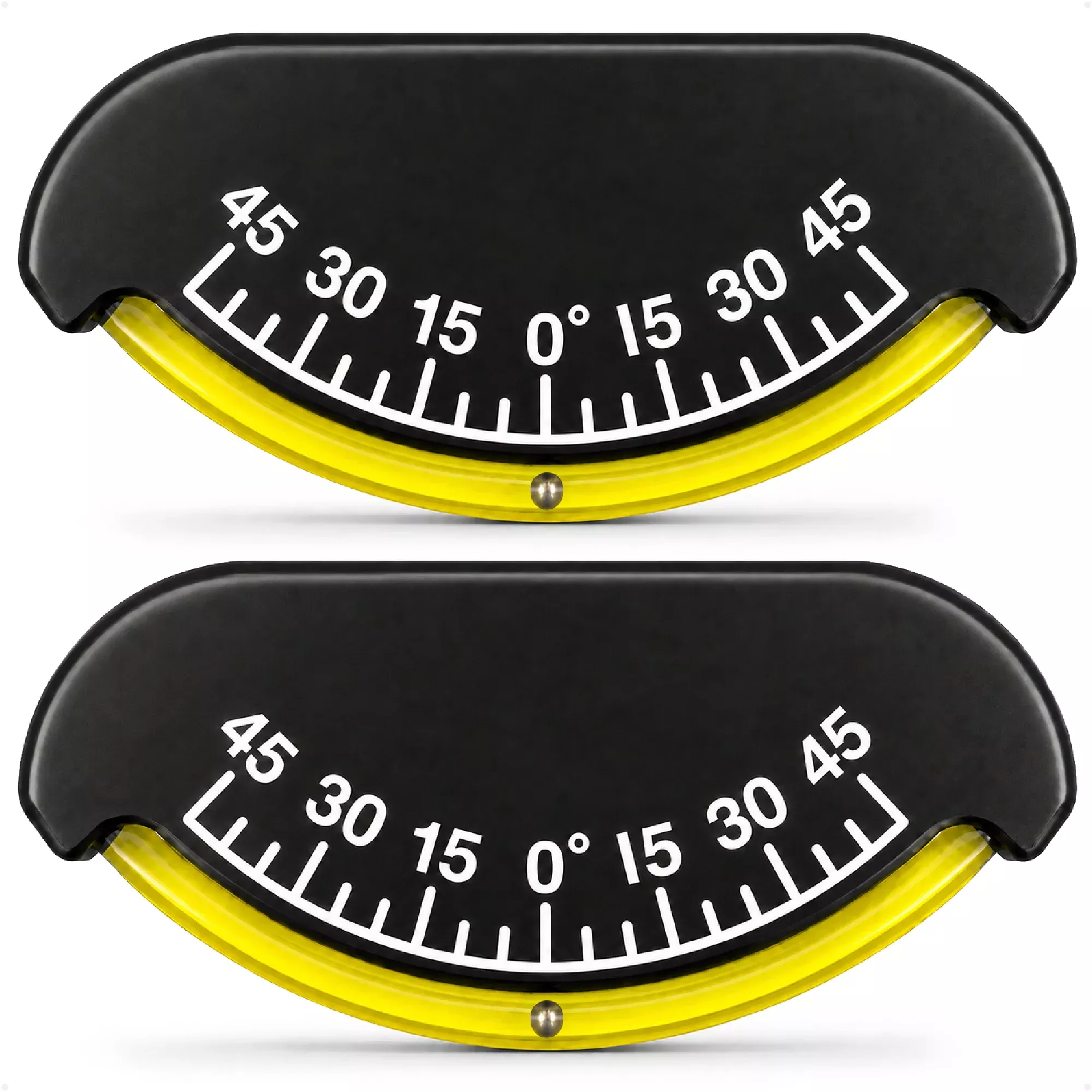 Marine Heel Angle Clinometer, -45 to 45 Degrees, ABS, 2-Pack