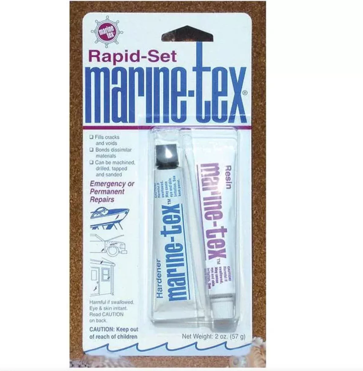 MARINE TEX RAPID SET 2 OZ KIT