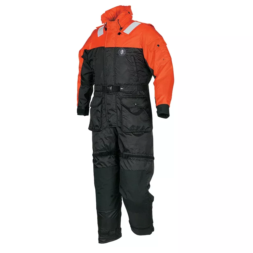 Mustang Deluxe Anti-Exposure CoverallWork Suit - Orange/Black - Medium [MS2175-33-M-206]