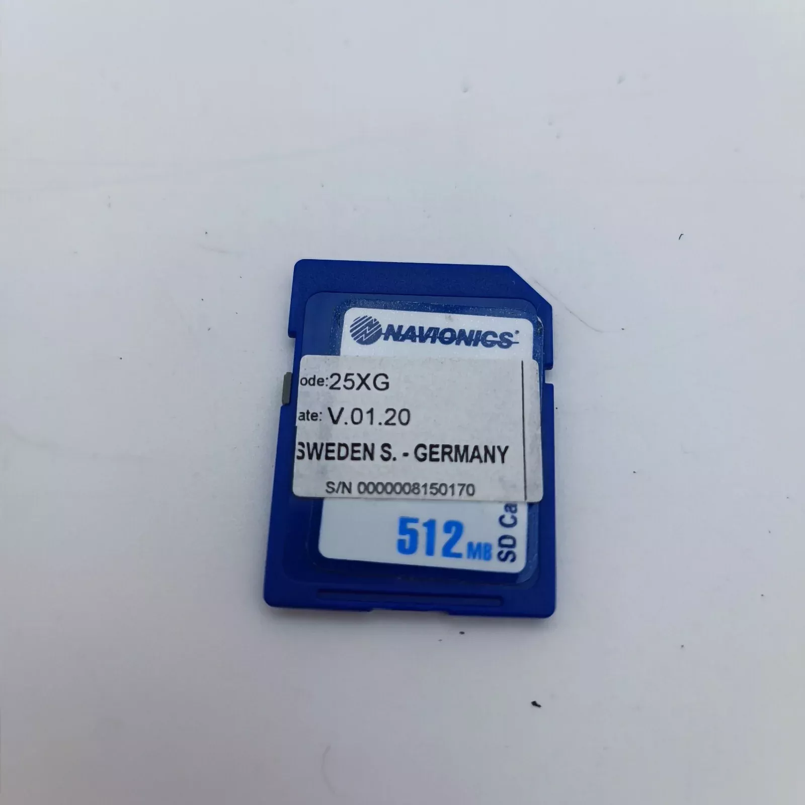NAVIONICS 25XG SD Card Sweden S Denmark Germany 512Mb Navigation Charts Lowrance