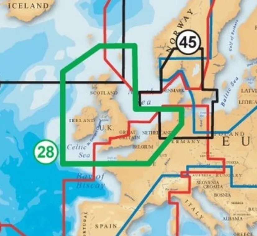 NAVIONICS 28XG SD Card UK Ireland & Holland GOLD NAVIONICS Lowrance