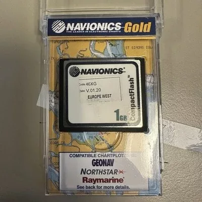 NAVIONICS 46XG Central West Europe CF Card Marine Chart 1GB Raymarine C120 E120