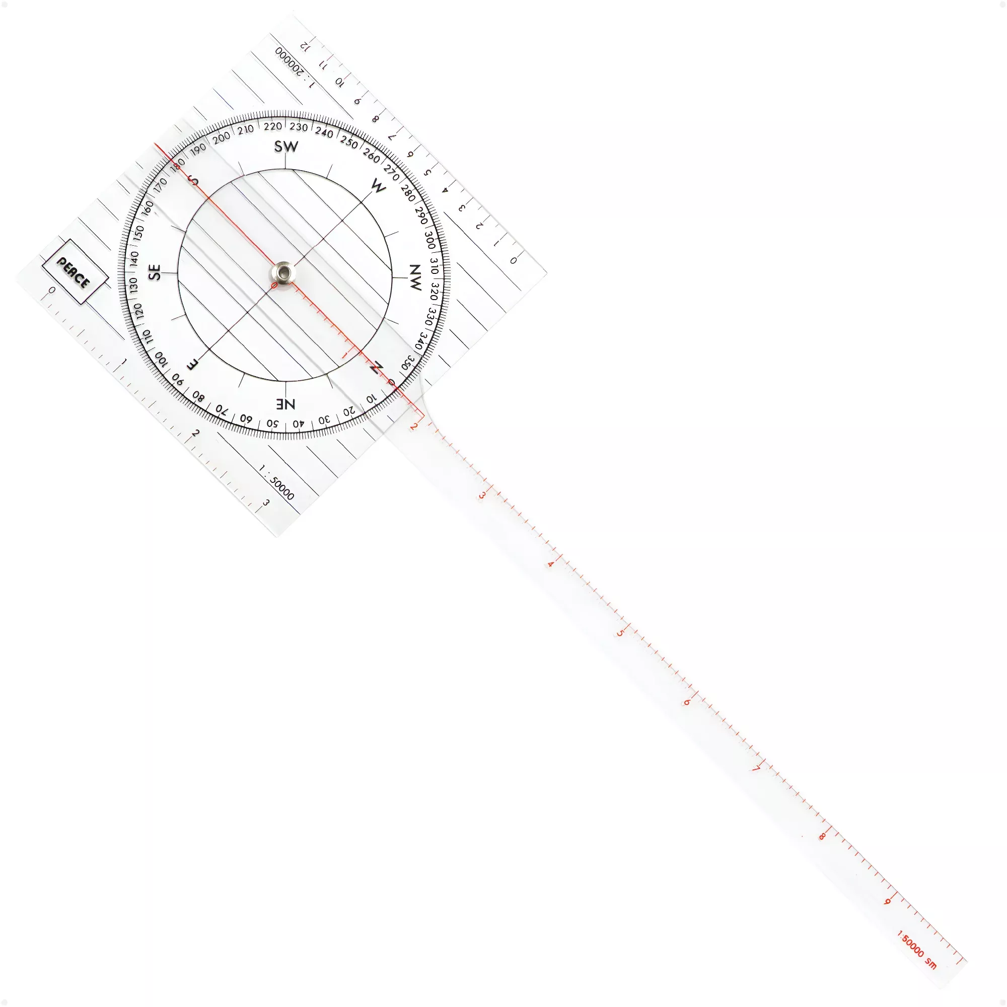 One-Arm Protractor for Navigations Charts
