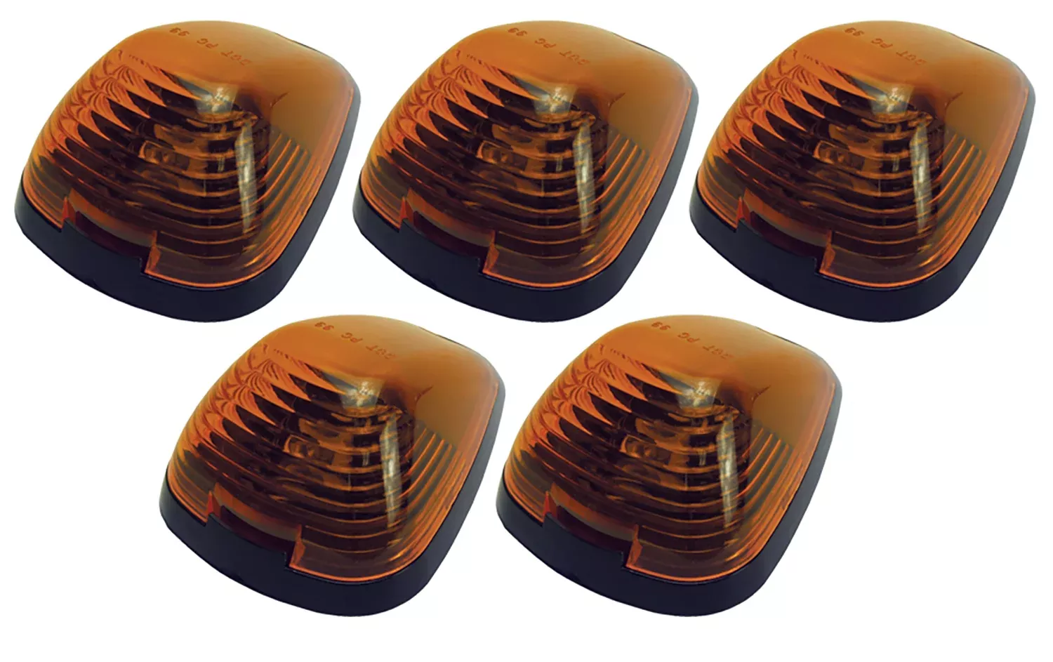 Pacer Performance - 20-235 - Truck Cab Light -20-235 Amber Hi-5 Cab Roof Light Kit, 99-16 Ford Style - P/N: 20-235