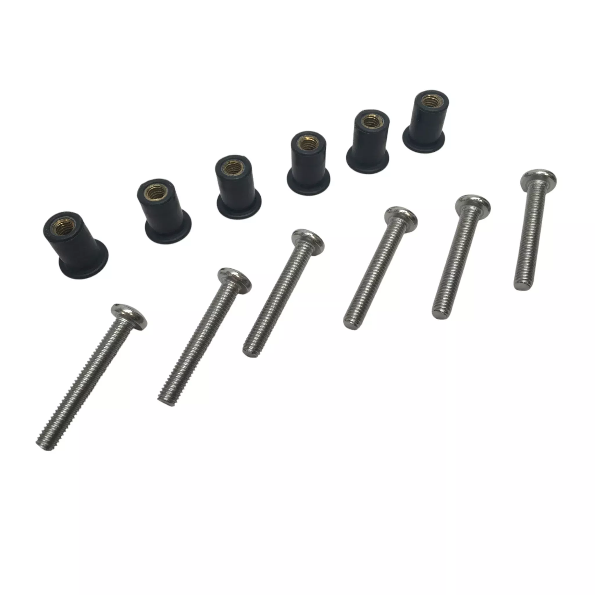 Pactrade Marine 6 PCS 3/16" Inner Dia. Well Nuts With Screws For Kayak Canoe Small Boats Marine