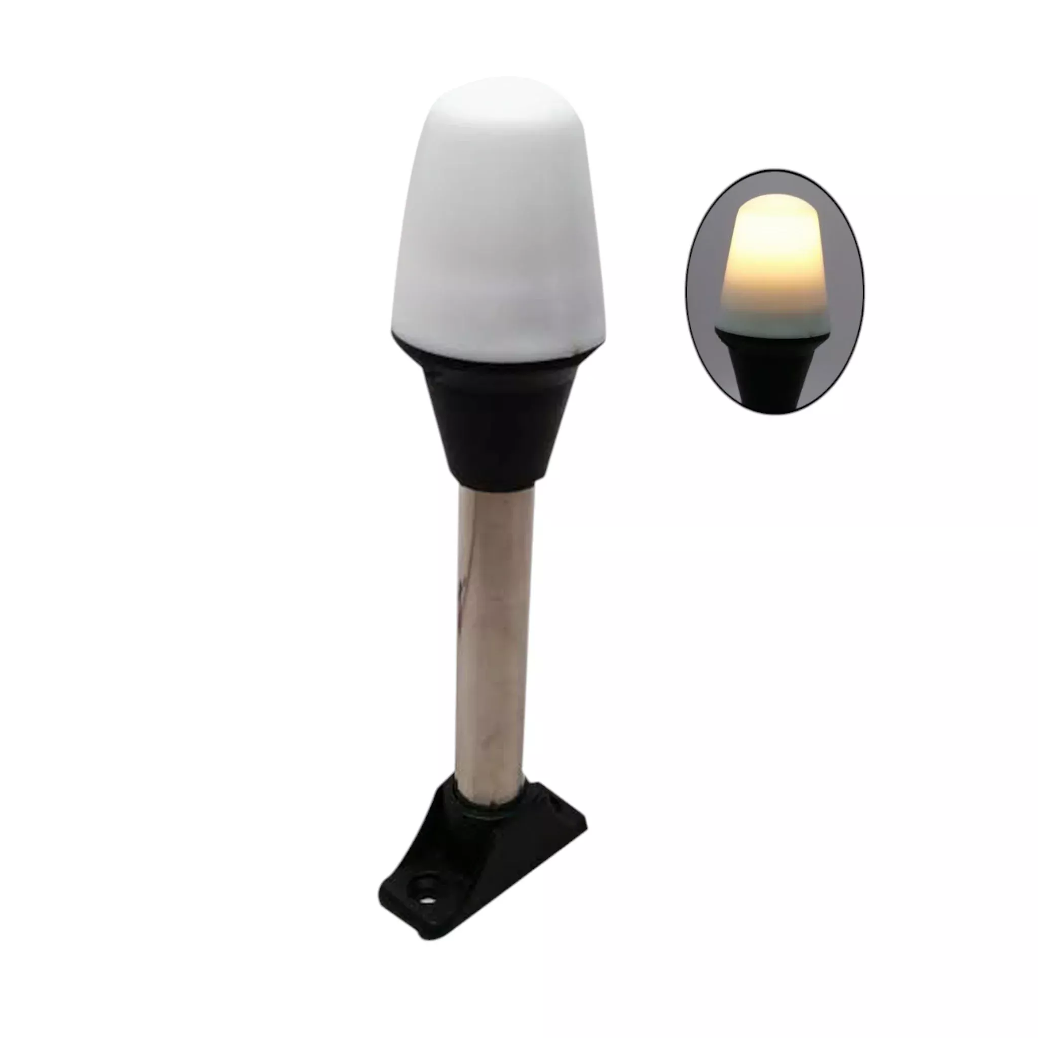 Pactrade Marine 8 1/4" Fixed-Mount All-Round Stern Anchor Light S.S. Pole 12V5W