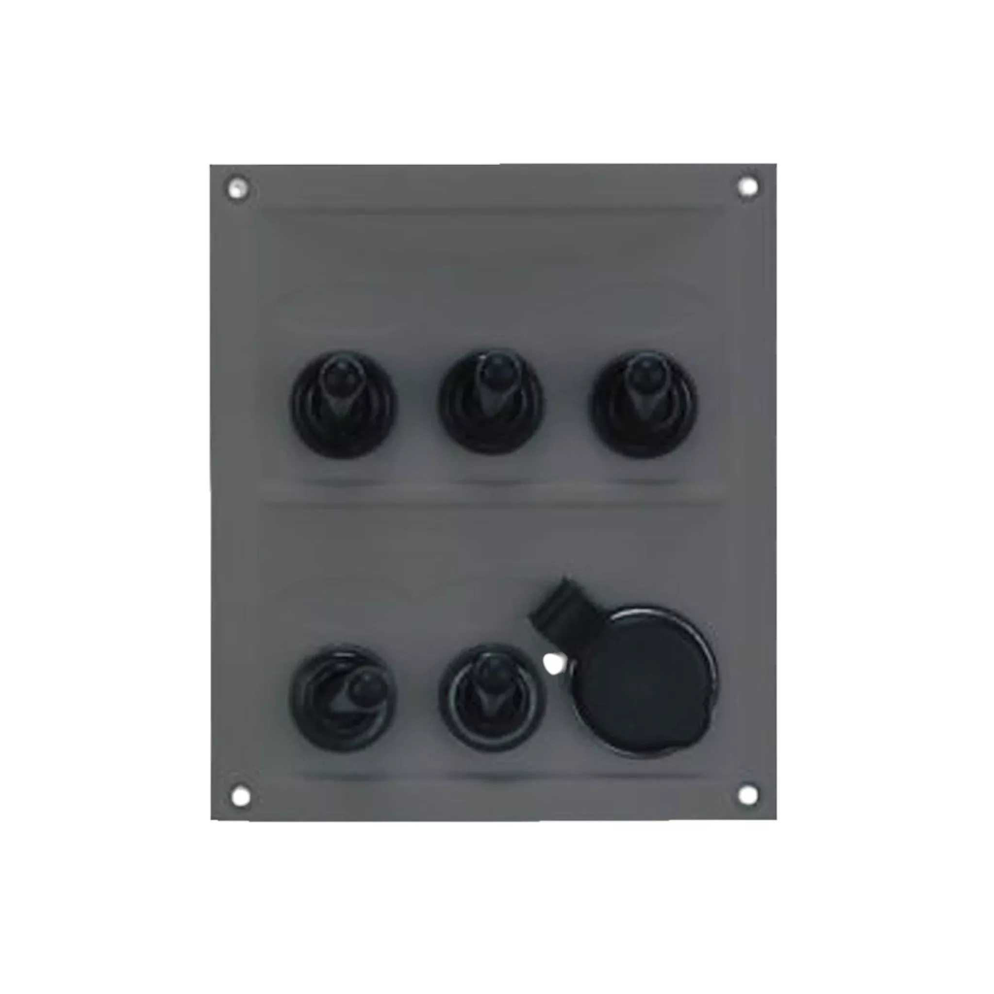 Pactrade Marine Boat 5 Way Switch Splashproof Panel ODM, Black