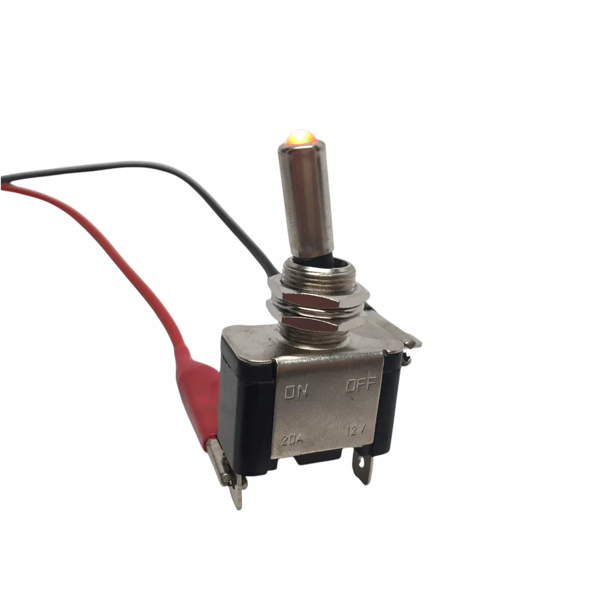 Pactrade Marine Boat Automotive Car 12V 20A Red Dot LED Toggle Switch Control SPST ON/OFF