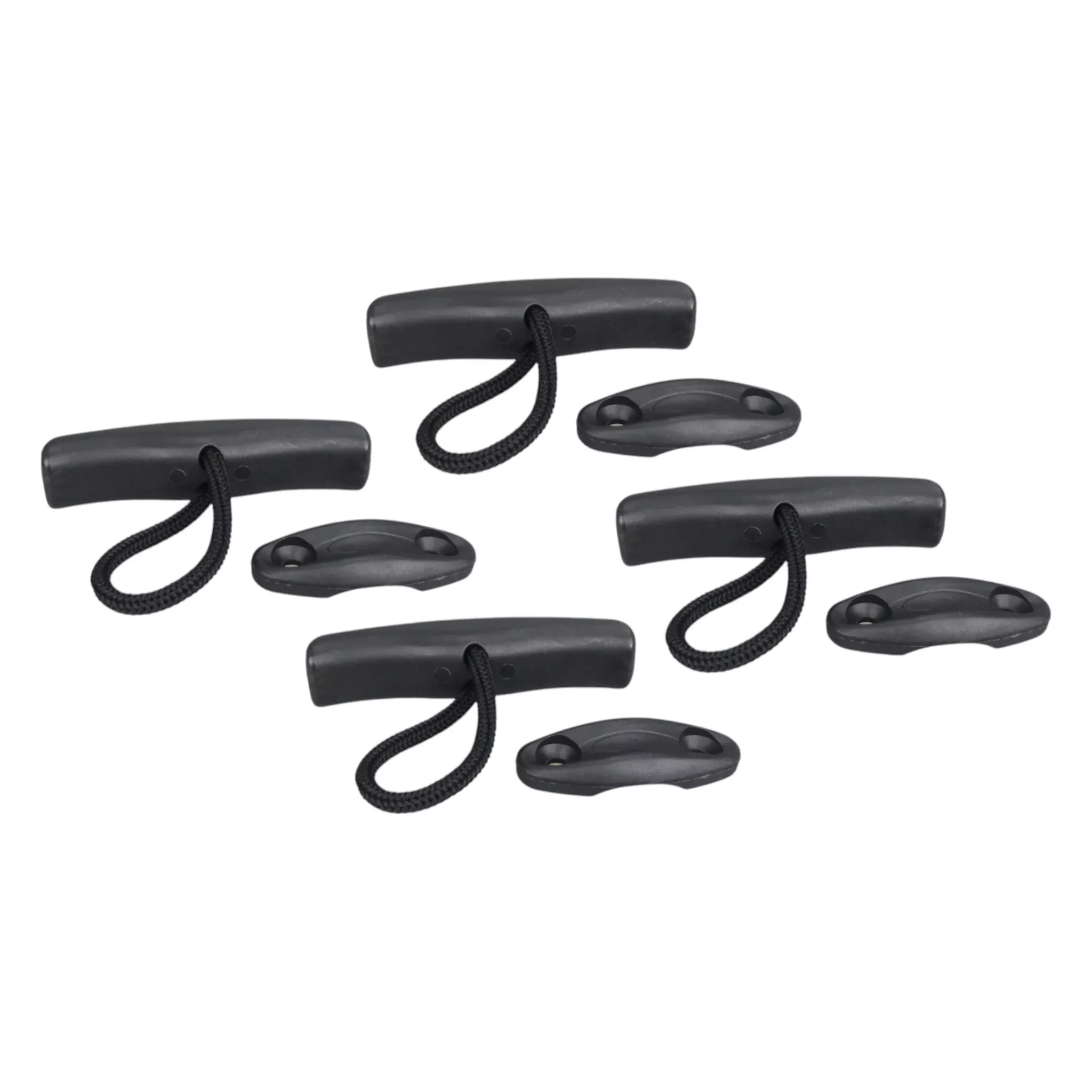 Pactrade Marine Boat Kayak Canoe 4 PC Carrying Pull Toggle Handle w/4mm Cord Rope Accessories Plastic (2 Pairs)
