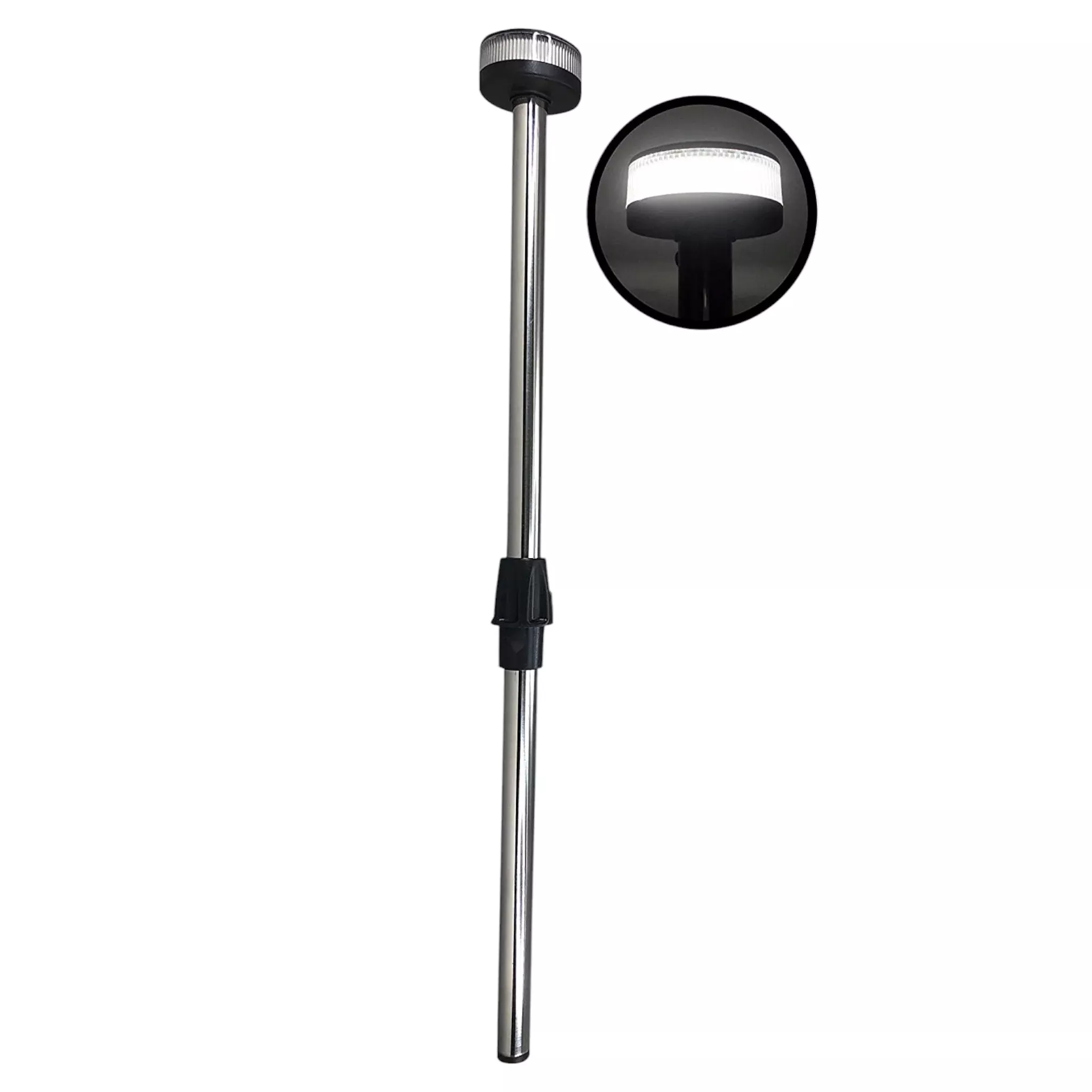 Pactrade Marine Boat LED All Round Anchor Plug-in Light Pole 22" (557.6mm) Collar USCG 2 NM SS