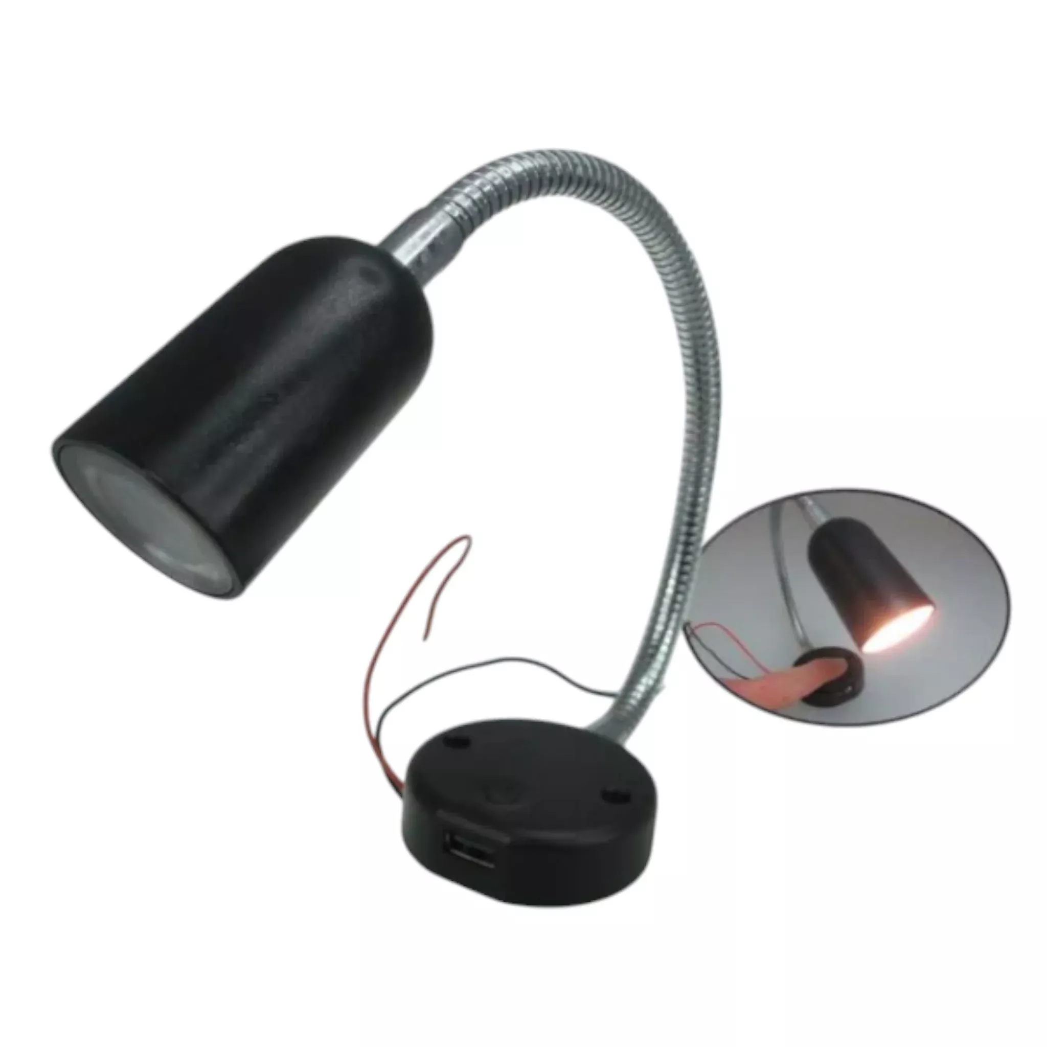 Pactrade Marine Boat LED Flexible Chart Reading Light USB Charger Touch Switch