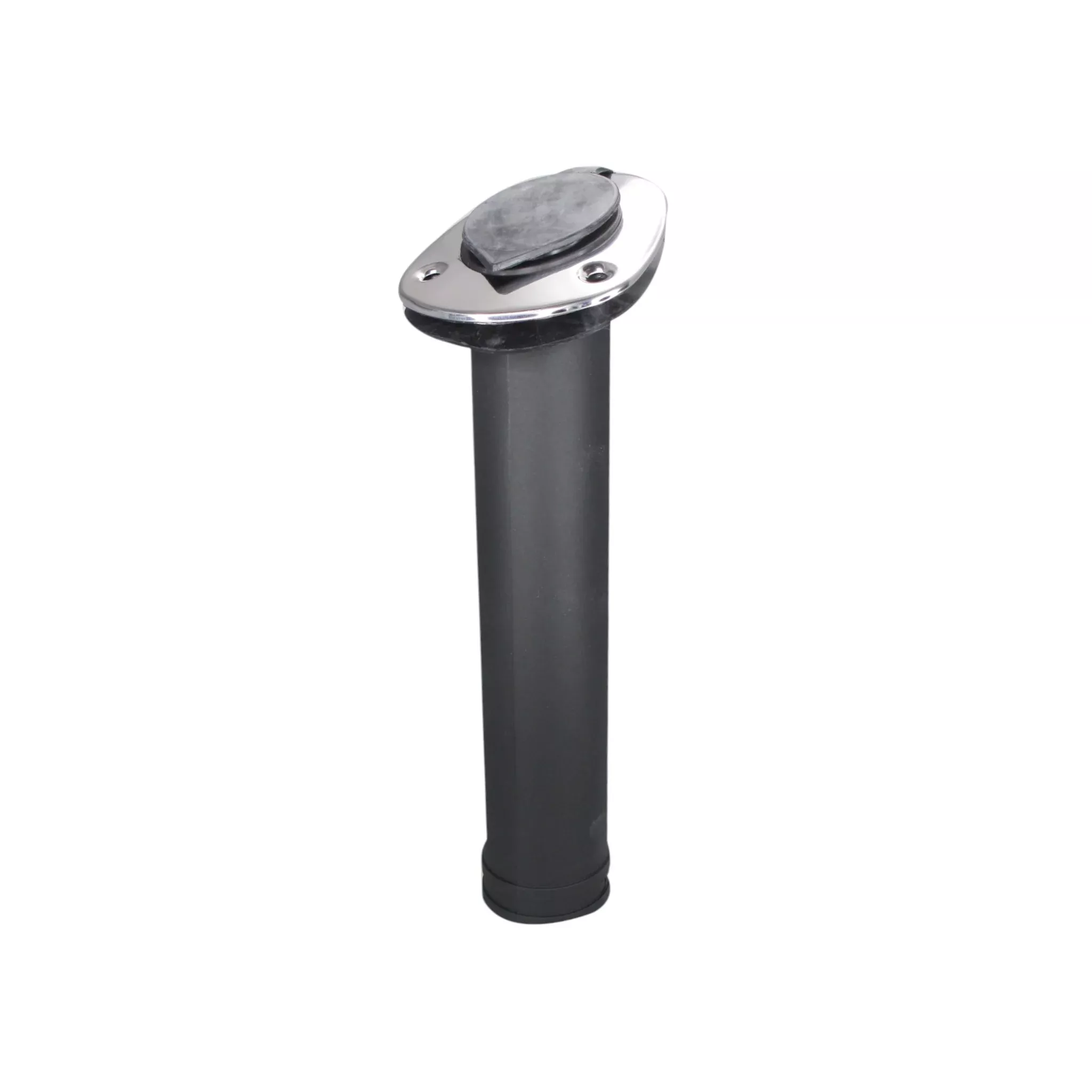 Pactrade Marine Boat Pontoon Kayak 30 Degree Plastic Rod Holder Flush Mount SS 304 Cover with Black Lid