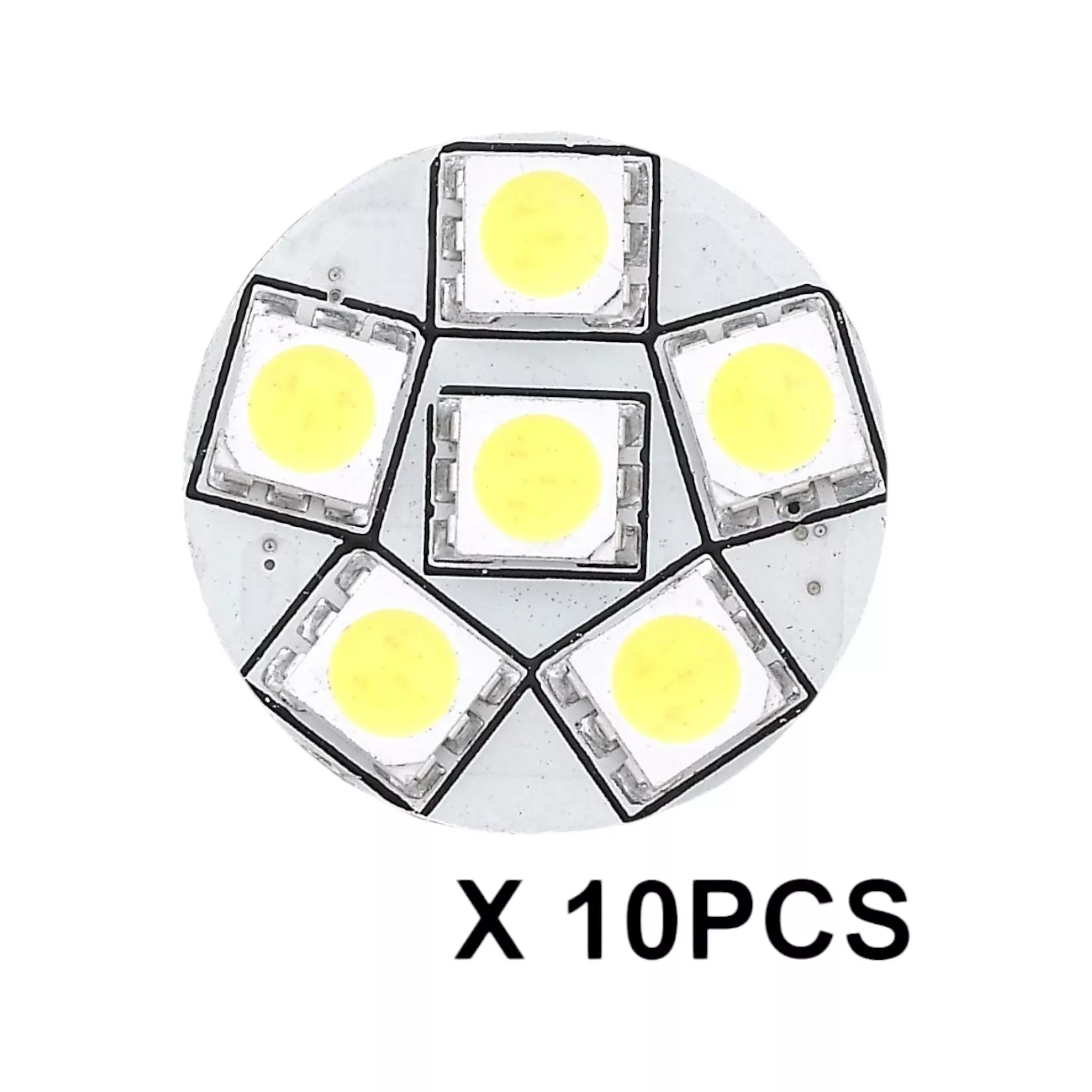 Pactrade Marine Boat RV Auto Trailer Part LED Bulb G4 Warm White Back Pin .91" Dia. 6 PCS