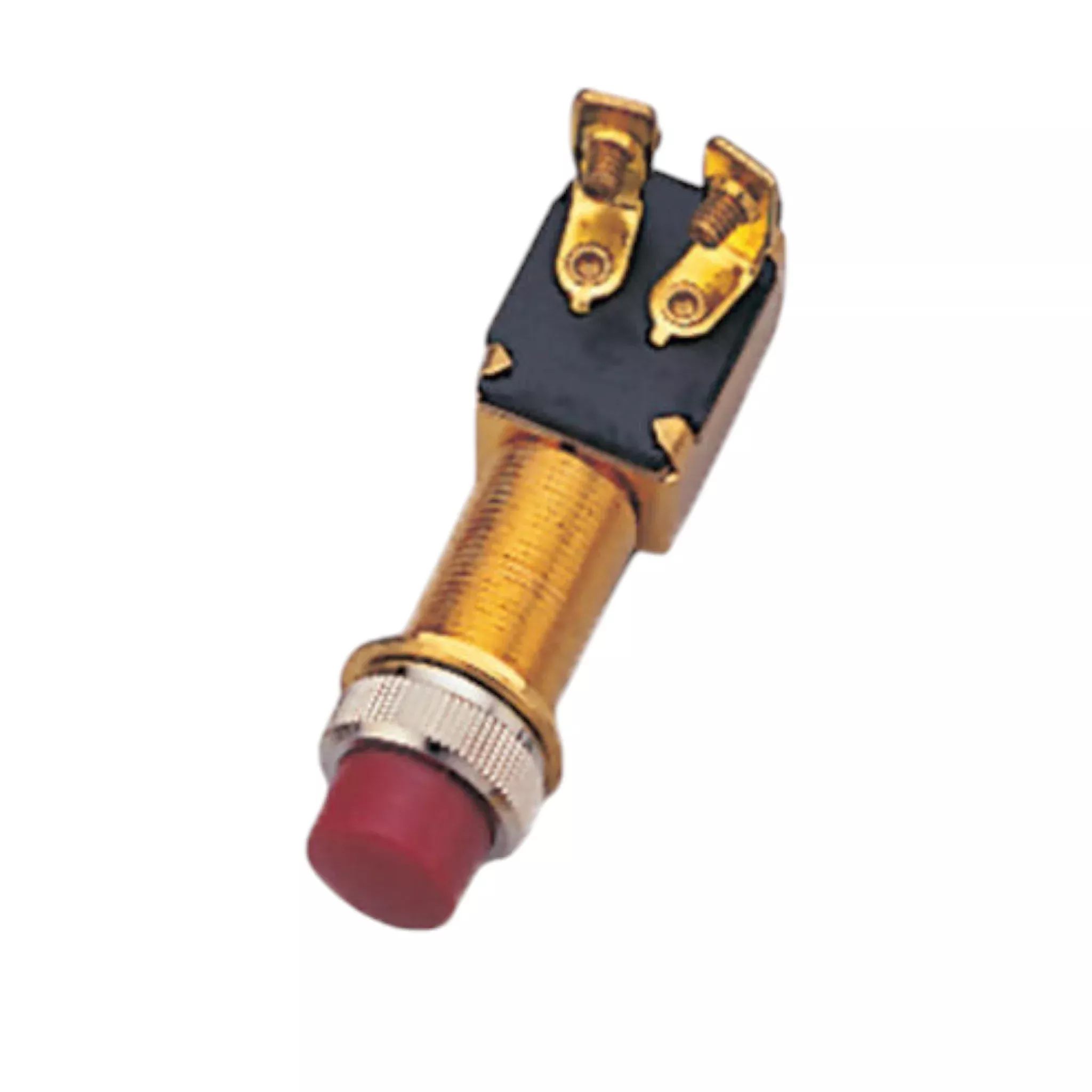 Pactrade Marine Push Button Switch with Chrome Plated Brass Nut with Cover