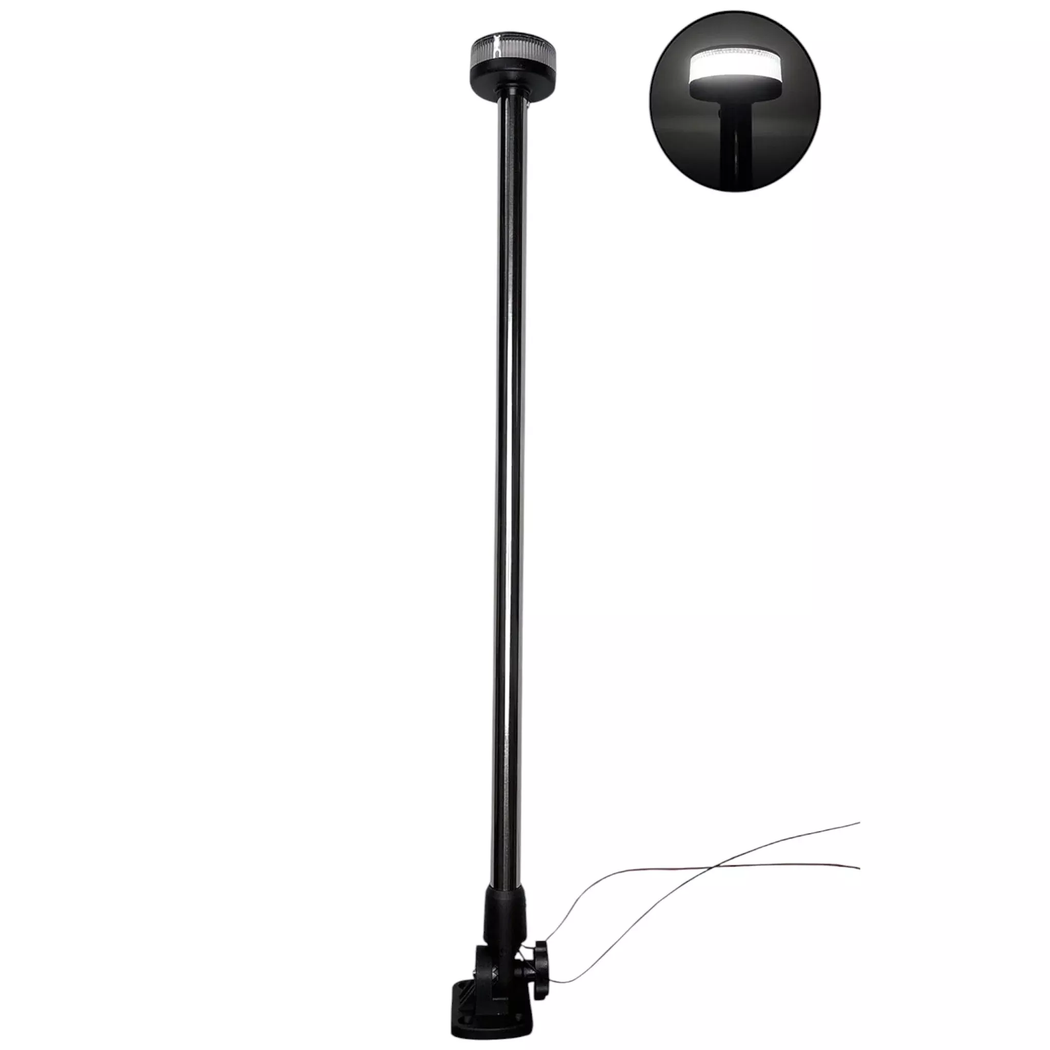 Pactrade Marine RV Adjustable Folding All Round Navigation Pole Light 23 1/2"H (600.0mm) USCG 2NM