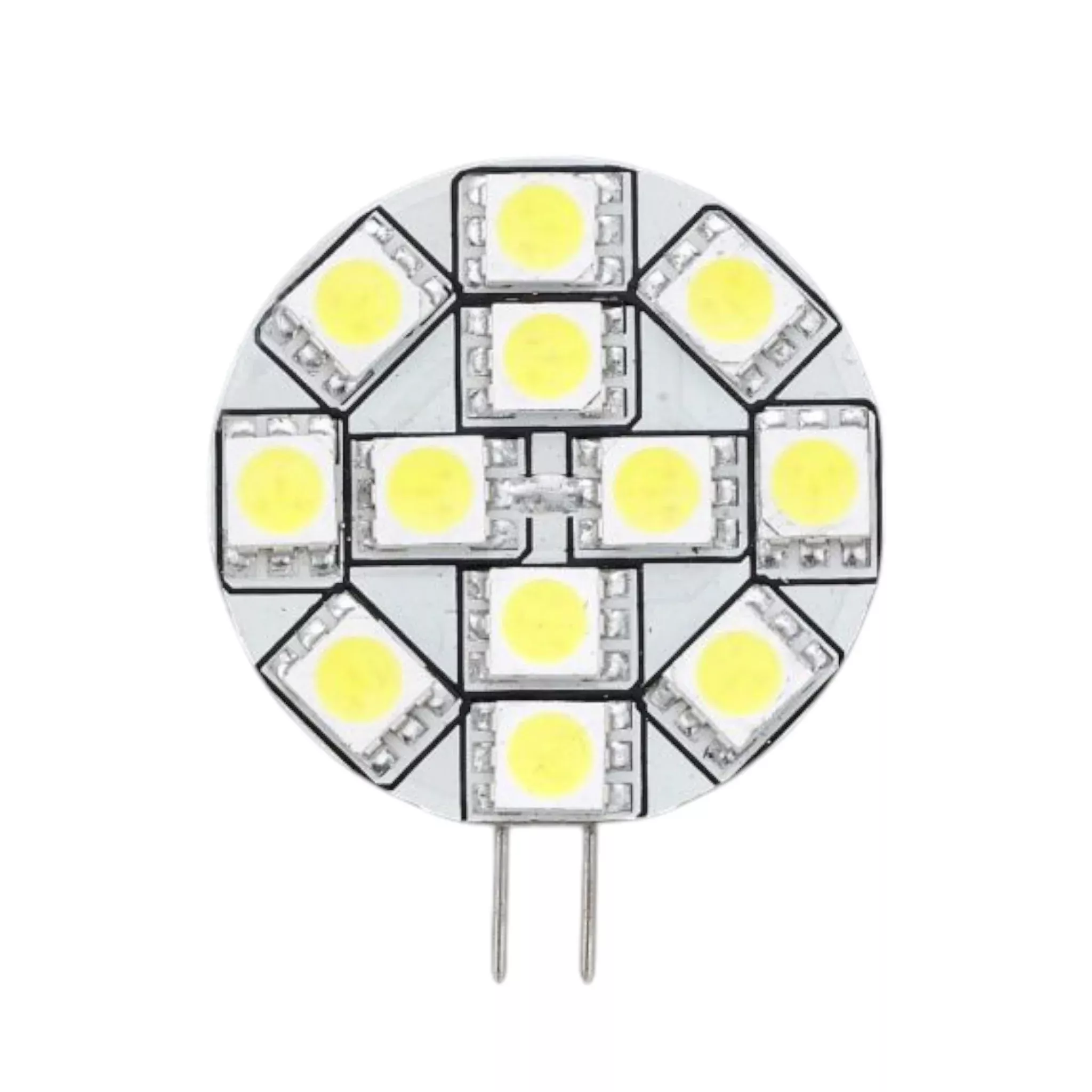 Pactrade Marine RV Car Part Replacement LED Bulb G4 Type Warm White Side Pin 1.2" Diameter