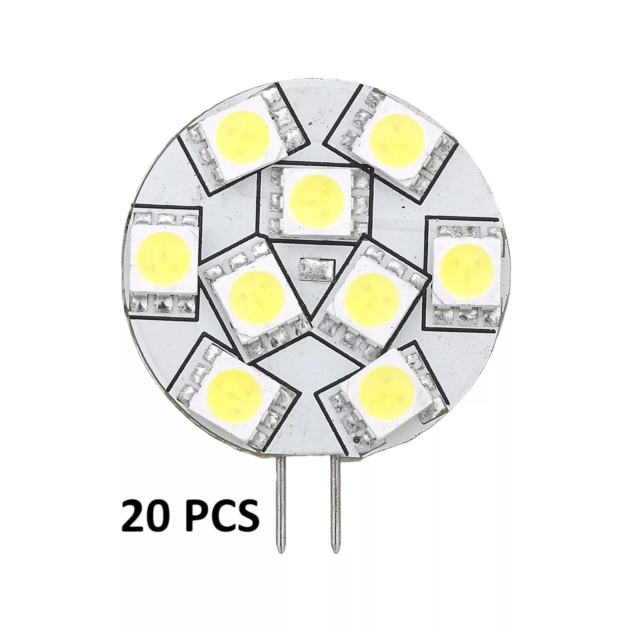 Pactrade Marine RV Marine Trailer Replacement LED Bulb G4 Warm White Back Pin 1.1"D 10 Pcs
