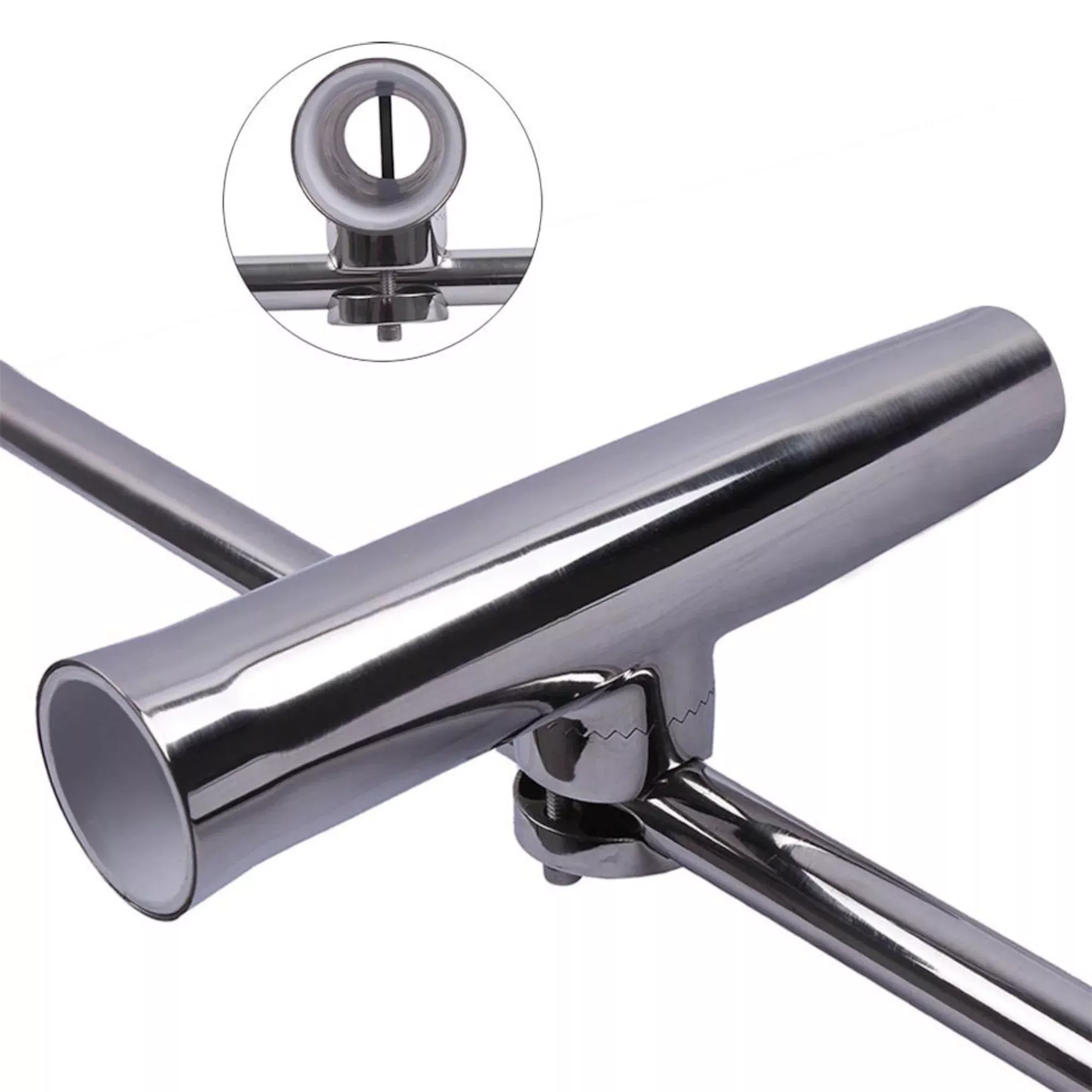 Pactrade Marine Stainless Steel 304 Tournament Style Clamp on Fishing Rod Holder