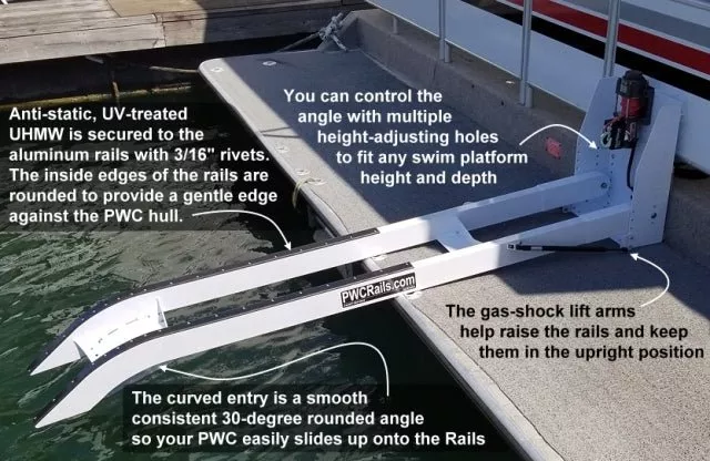 Personal Watercraft Tilt-Up Rails