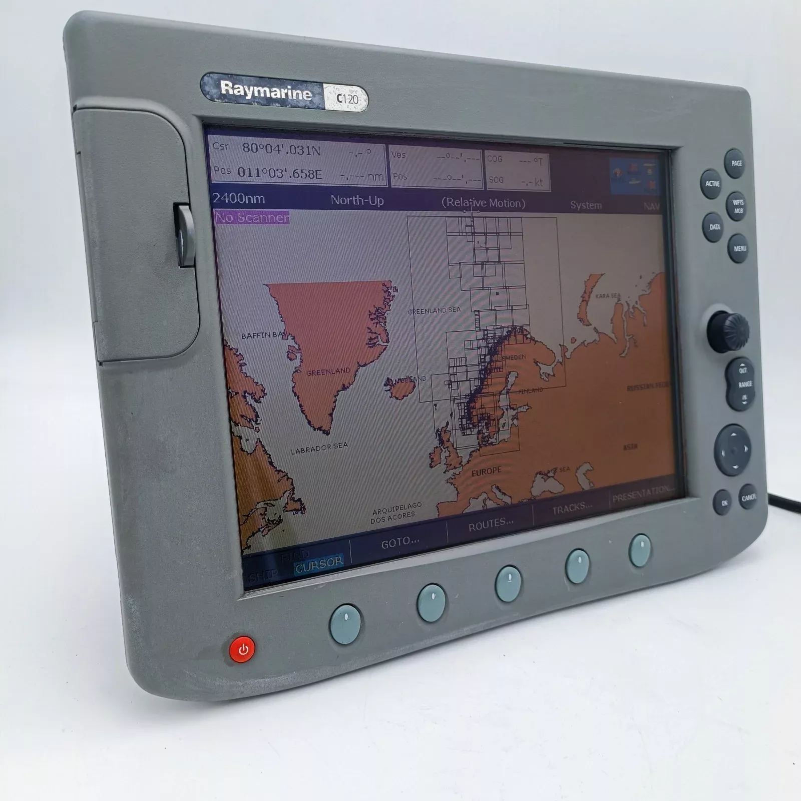 Raymarine C120 GPS Chartplotter Radar Multi-Function Display Tested / Warranty!
