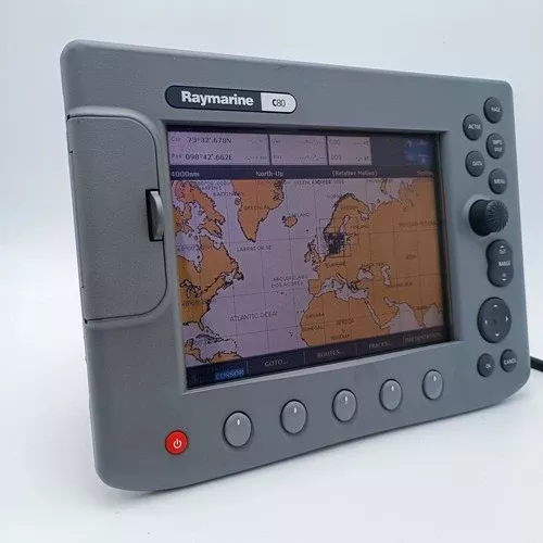 Raymarine C80 Chartplotter GPS Fishfinder Radar 8.4" LCD Display Cable PERFECT!