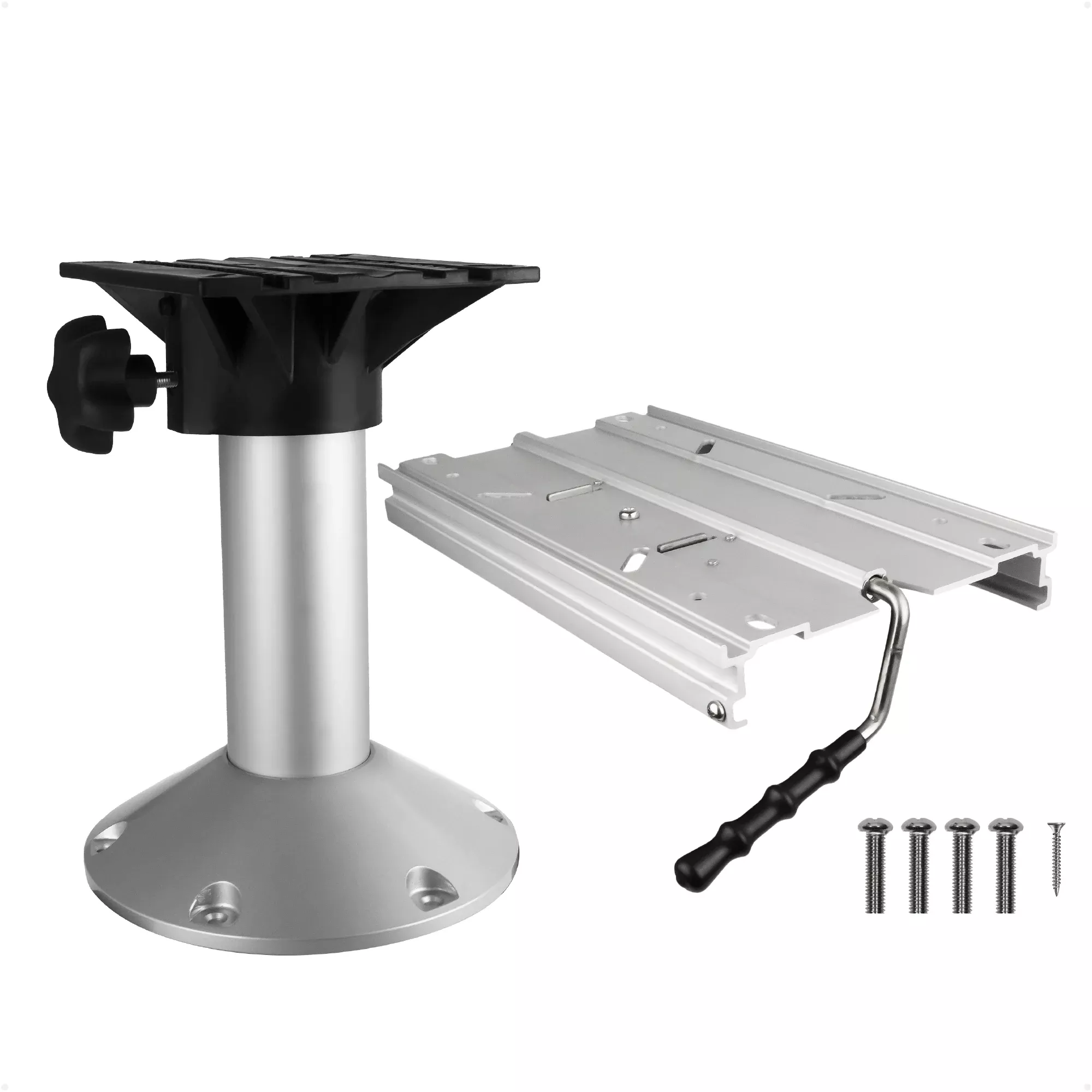 Seat Pedestal and Locking Slide Kit, Aluminum