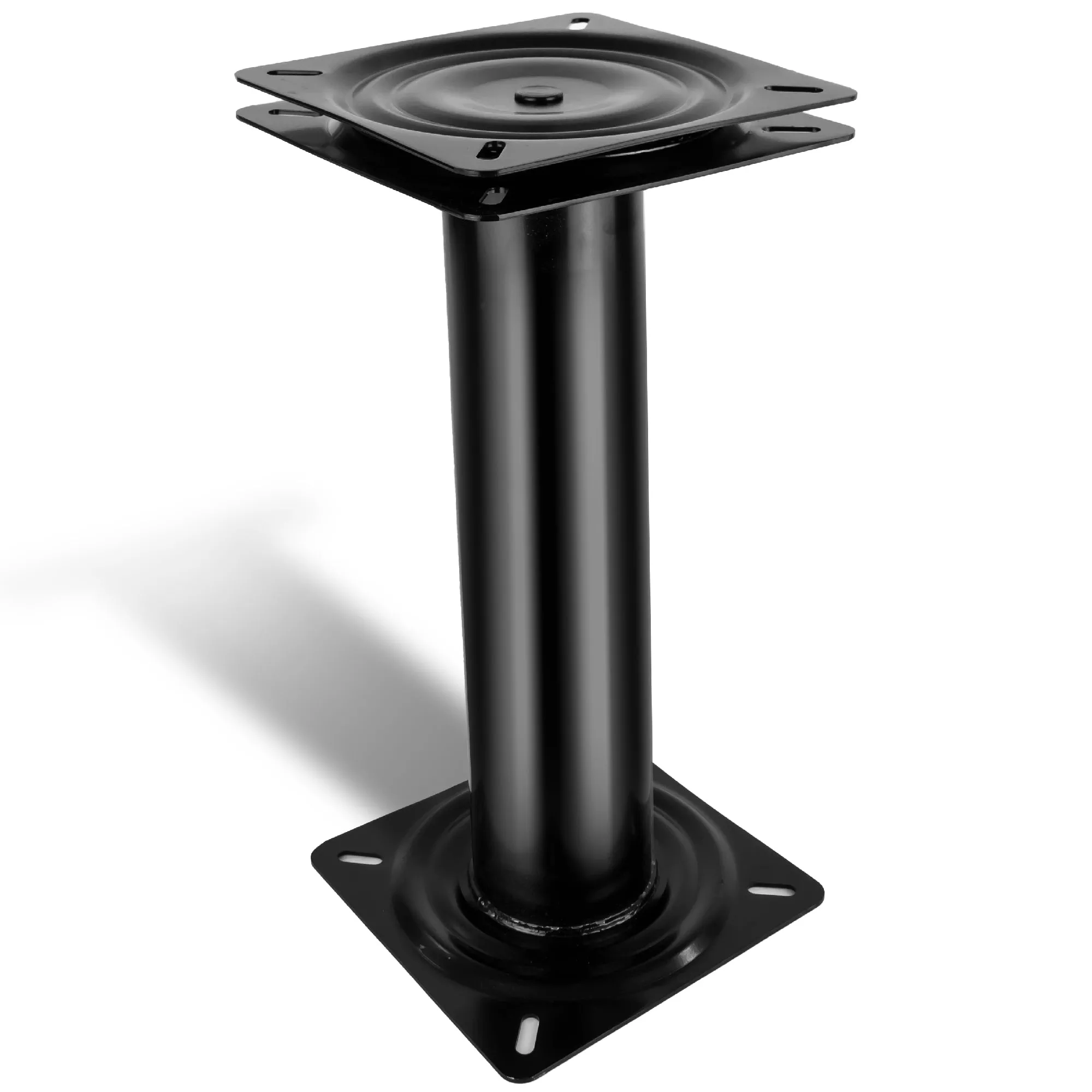 Seat Pedestal with Swivel, Fixed Height 14", Black EDC Steel
