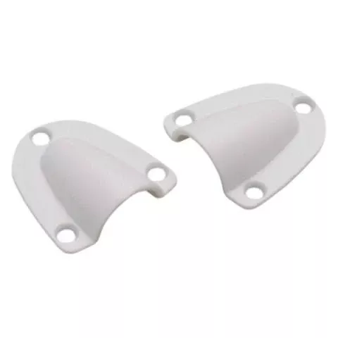 Small White Plastic Clam Shell Ventilators or Wire Covers for Boats
