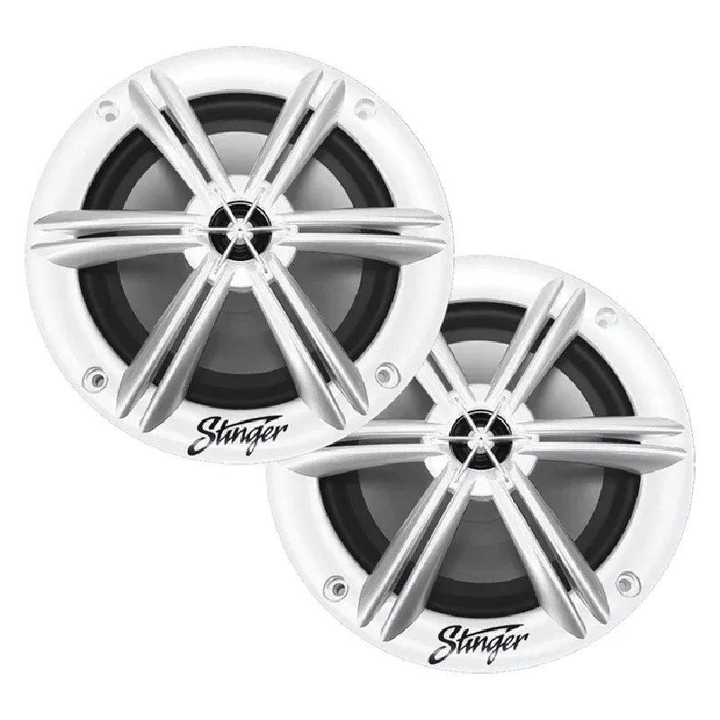 Stinger SEA65W 6.5” Coaxial Marine Speakers (White)