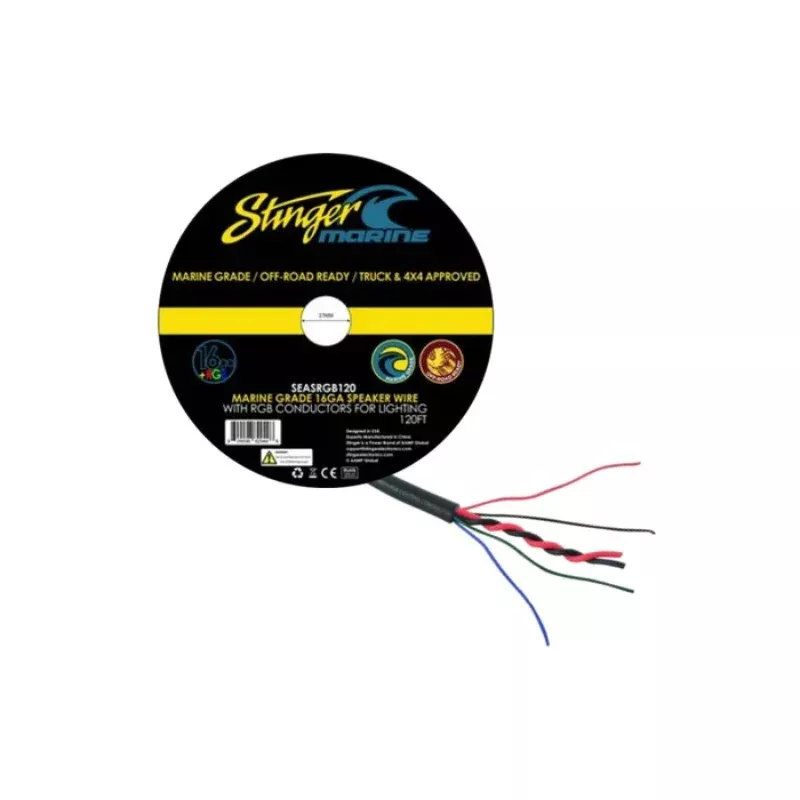 Stinger SEASRGB120 120' 16GA Integrated RGB Speaker Wire