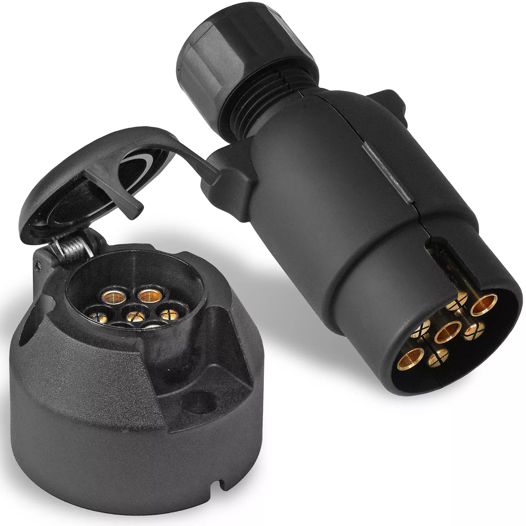 Trailer Electric Plug Adapter & Socket , 7 Pin