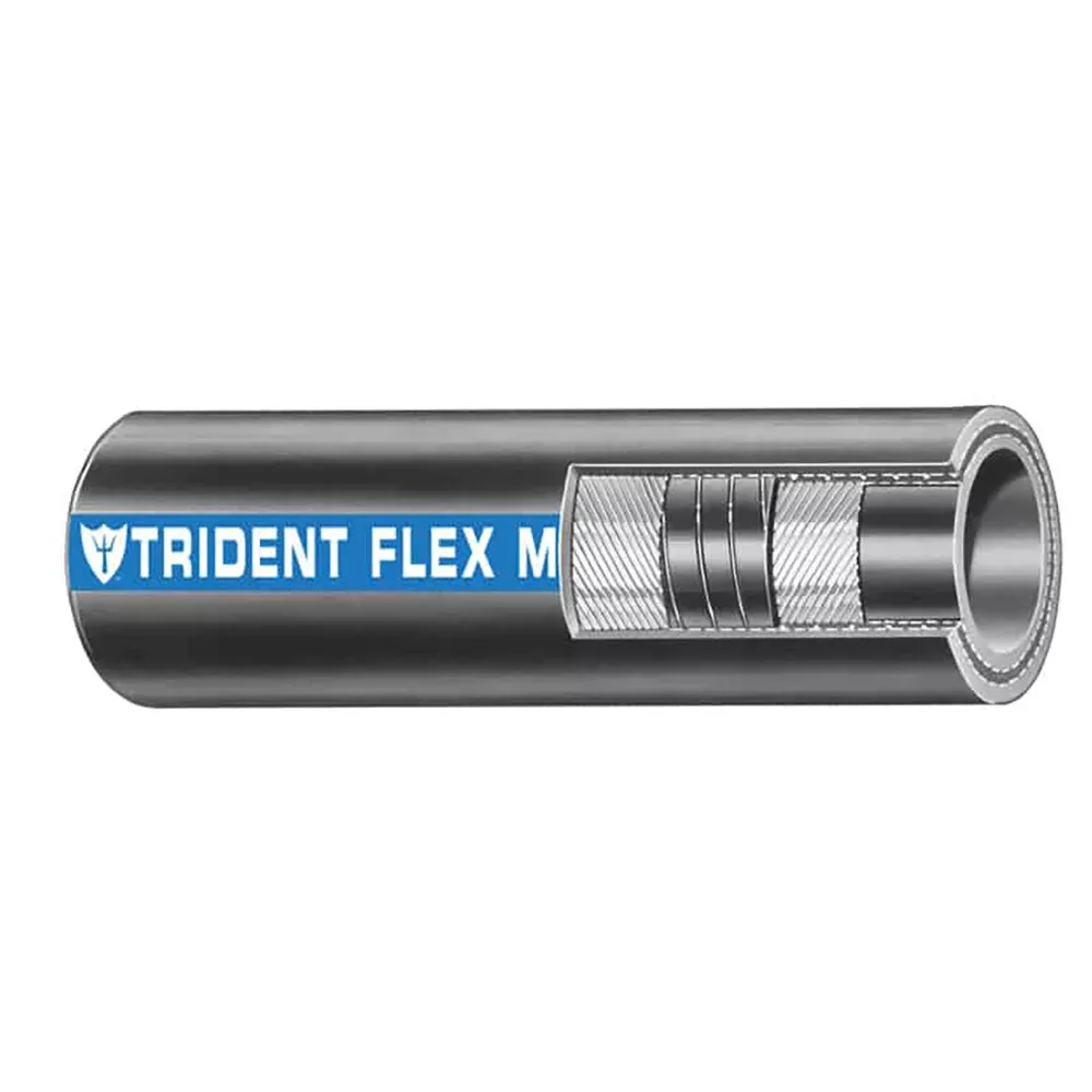 Trident Marine 1" x 50 Coil Flex Marine Wet ExhaustWater Hose - Black [100-1006]