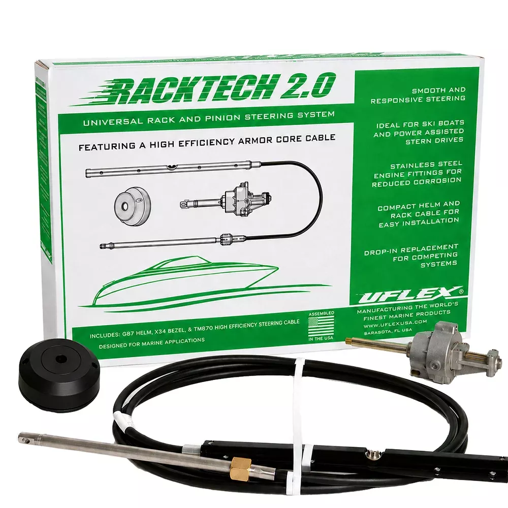 Uflex Racktech - 2.0 High Efficiency RackPinion System Kit - 14' Cable [RACKTECH2.014]
